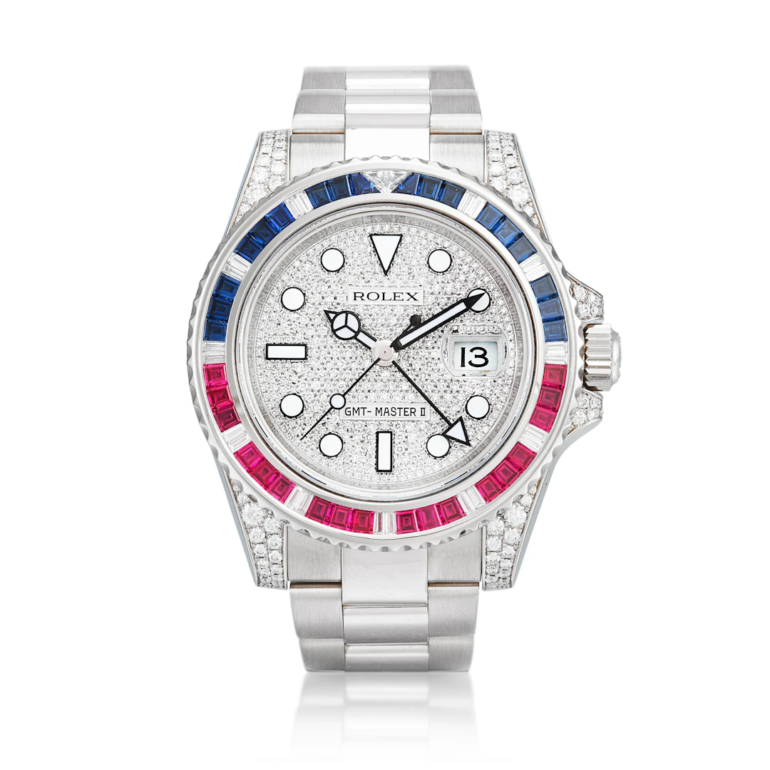 GMT-Master II (Reference 116759SARU), A white gold, diamond, ruby