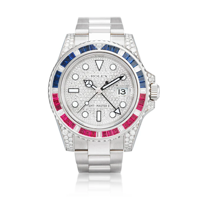 GMT-Master II (Reference 116759SARU), A white gold, diamond, ruby