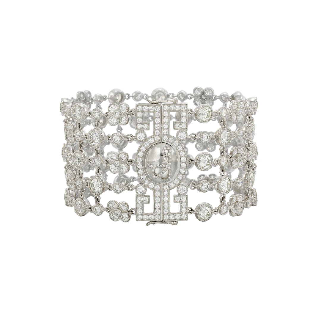 Palladium and 24.00ctw Diamond Bracelet