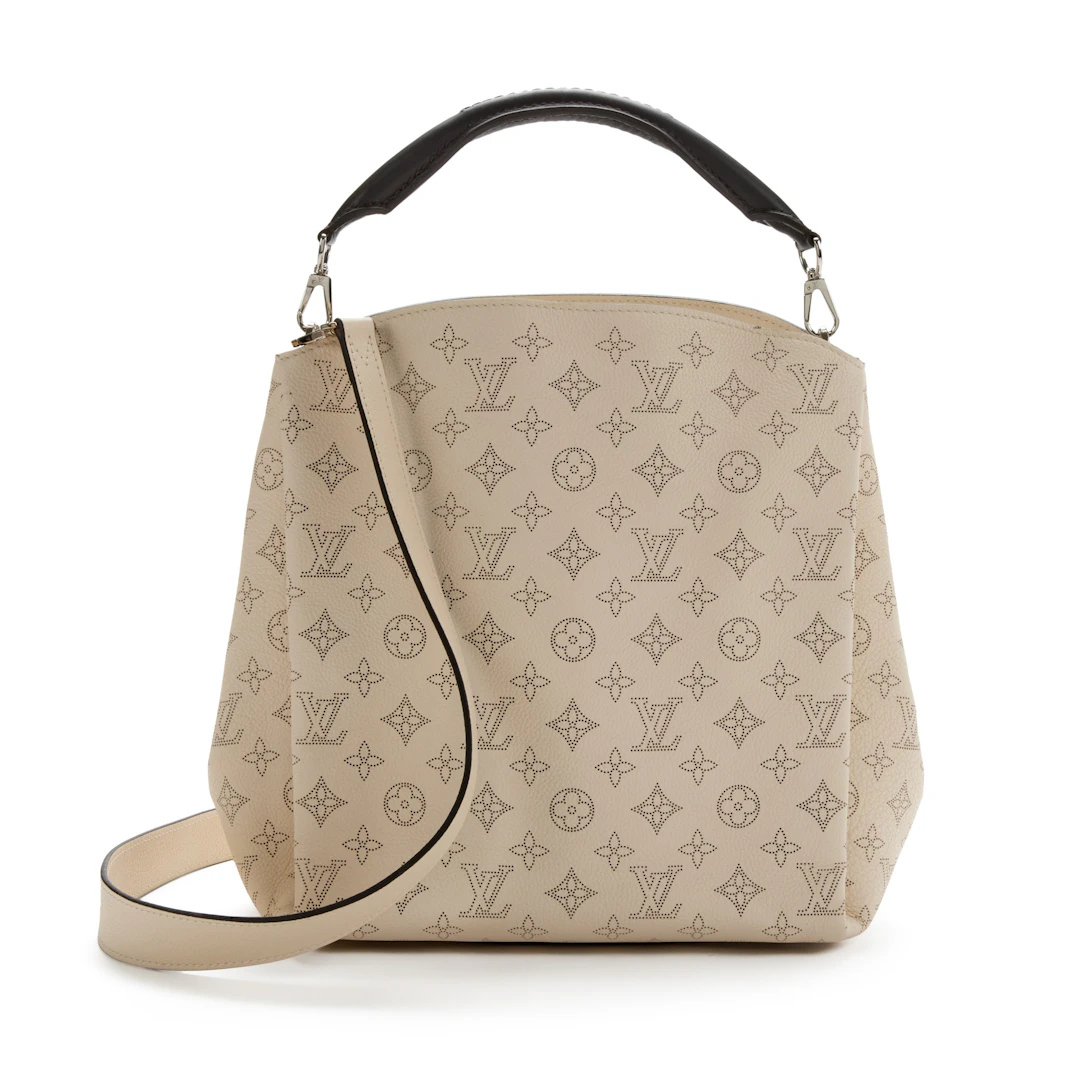 Ivory Perforated Monogram Mahina Leather Babylone Silver Hardware, 2015