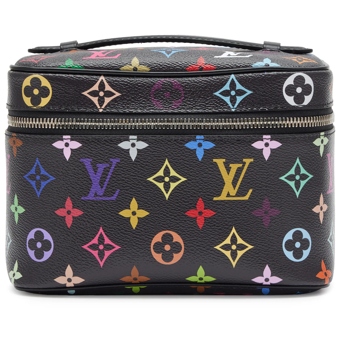 Takashi Murakami Black Multicolore Monogram Coated Canvas Nice Vanity