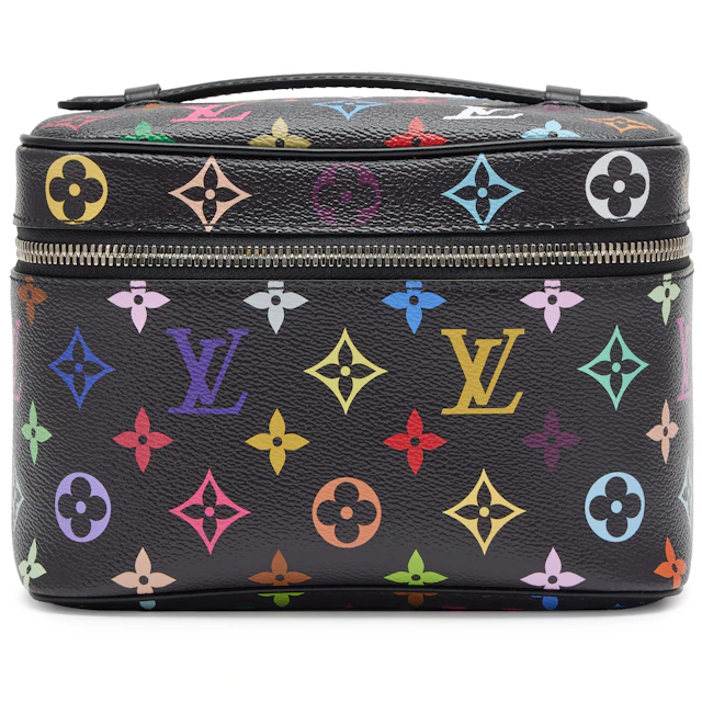 Takashi Murakami Black Multicolore Monogram Coated Canvas Nice Vanity