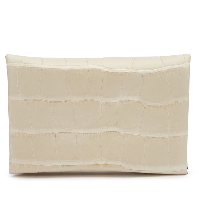 Beton Matte Alligator Calvi Card Holder Palladium Hardware, 2023