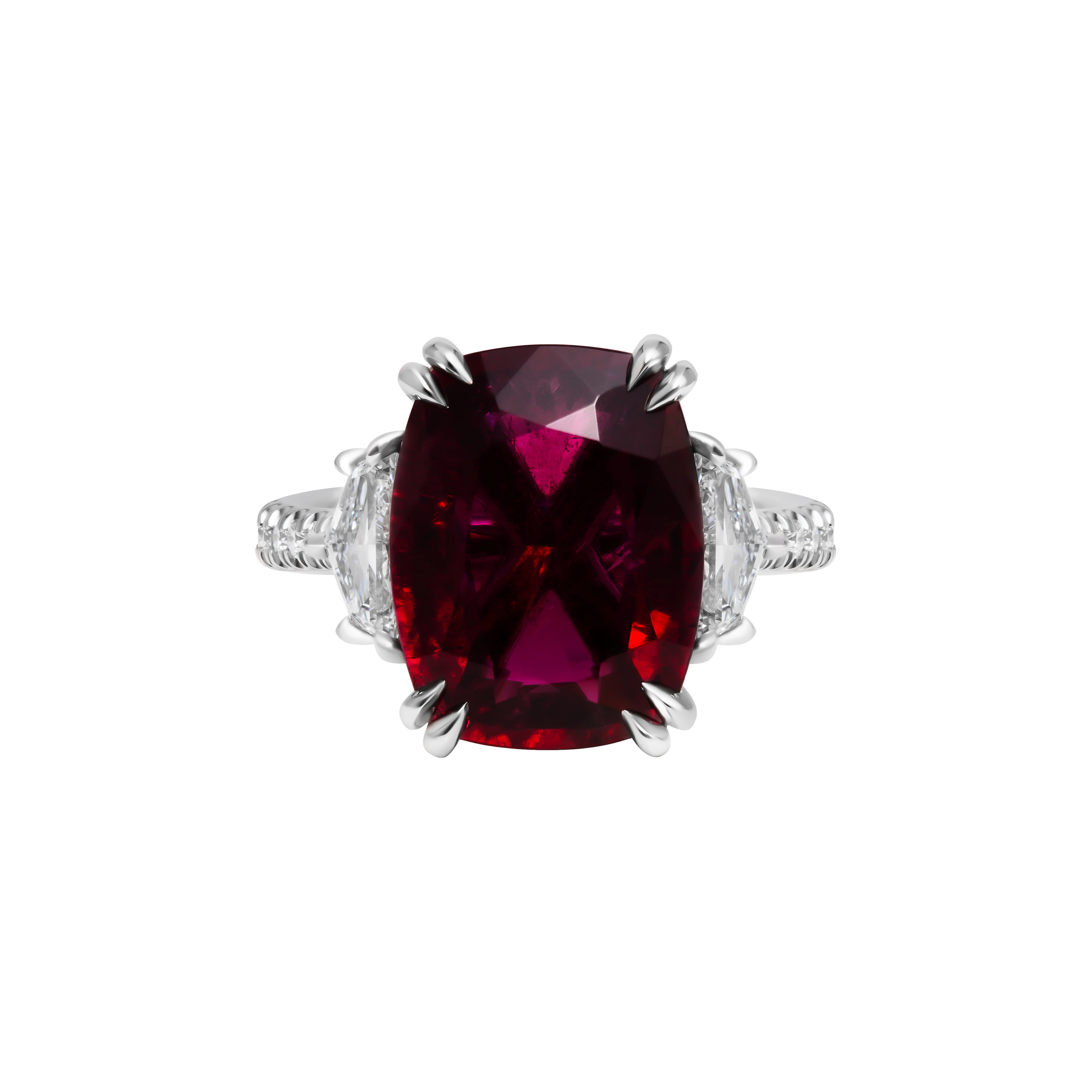 Platinum, 5.30ct Tourmaline and Diamond Ring