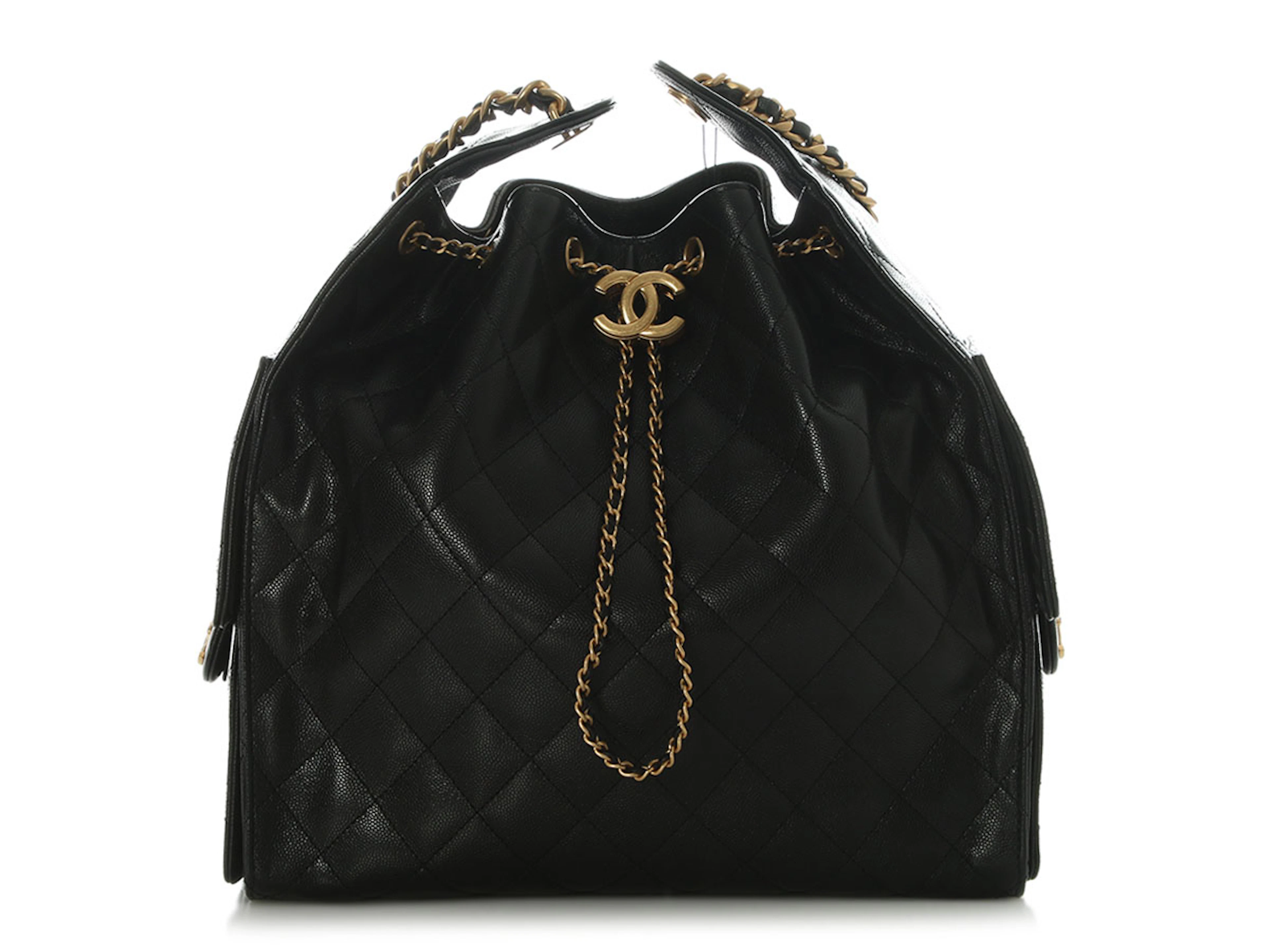 Black Quilted Caviar Medium 25 Aged Gold Hardware, 2026