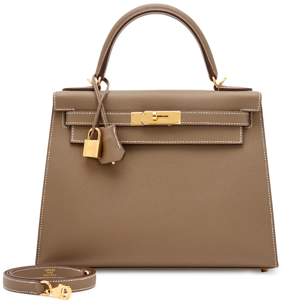 Etoupe Epsom Sellier Kelly 28 Gold Hardware