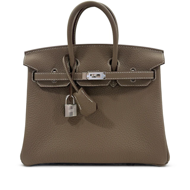 Etoupe Togo Birkin 25 Palladium Hardware, 2026
