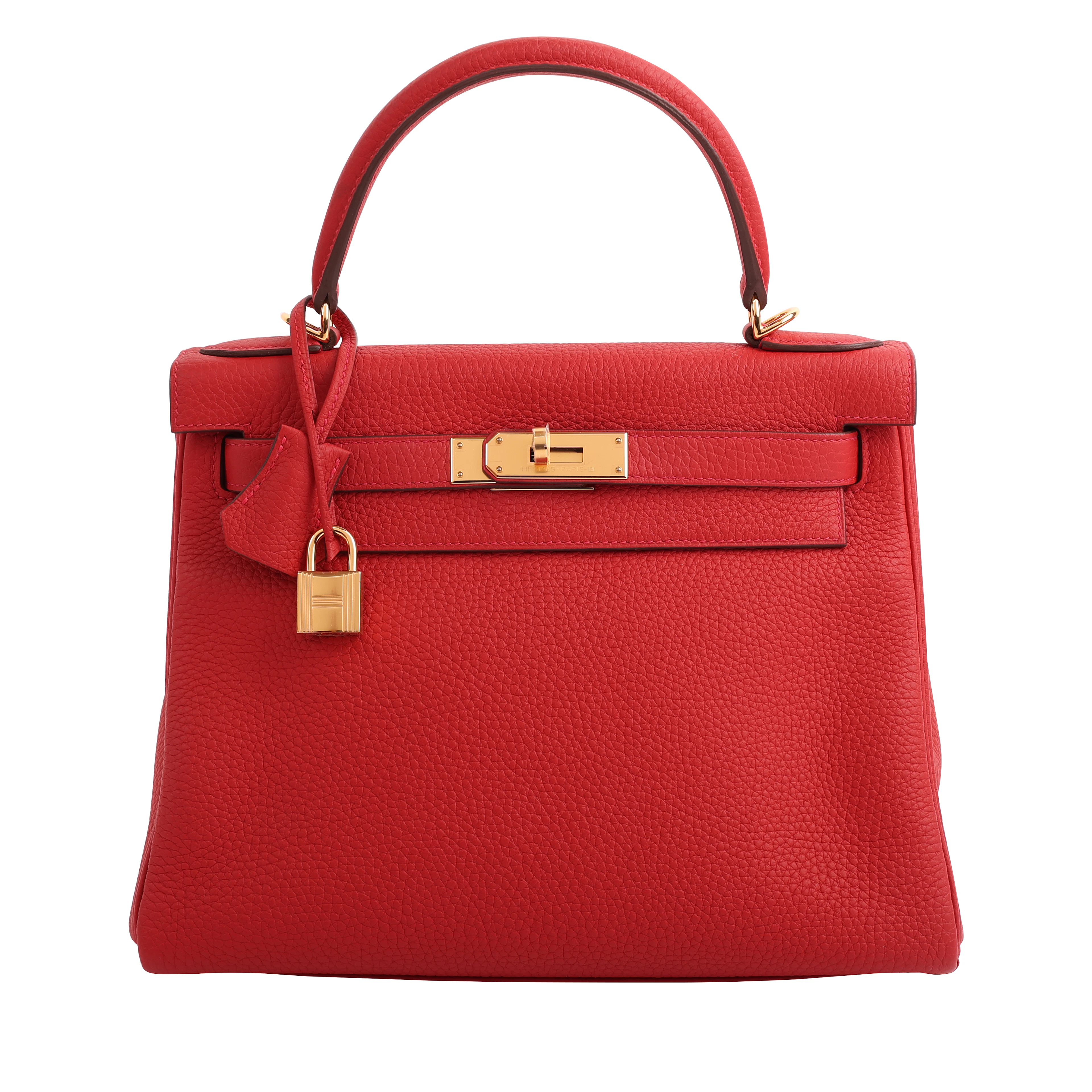 Vermillion Togo Retourne Kelly 28 Gold Hardware, 2023