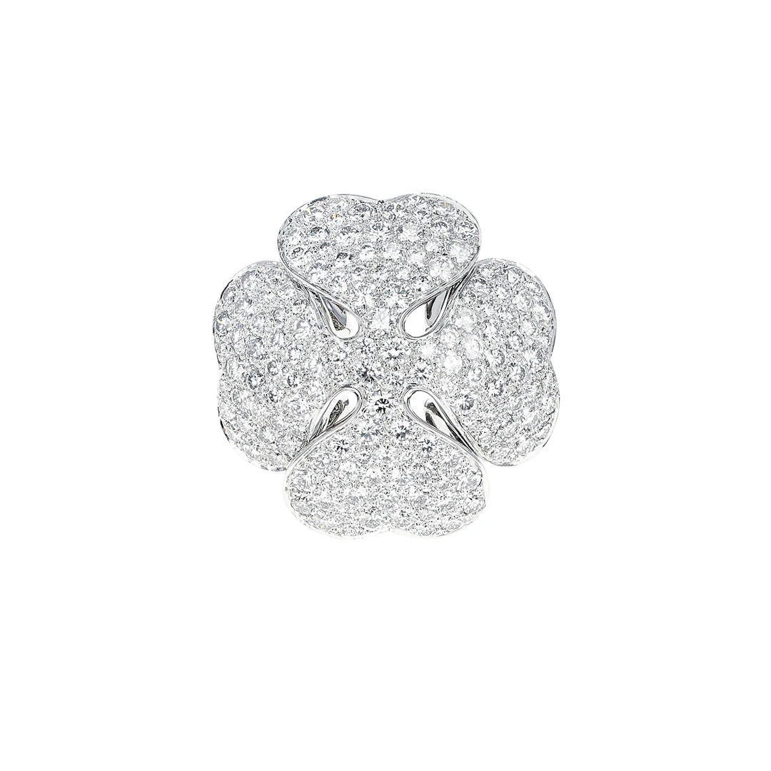 White Gold and Diamond Anniversary Edition Clover Ring