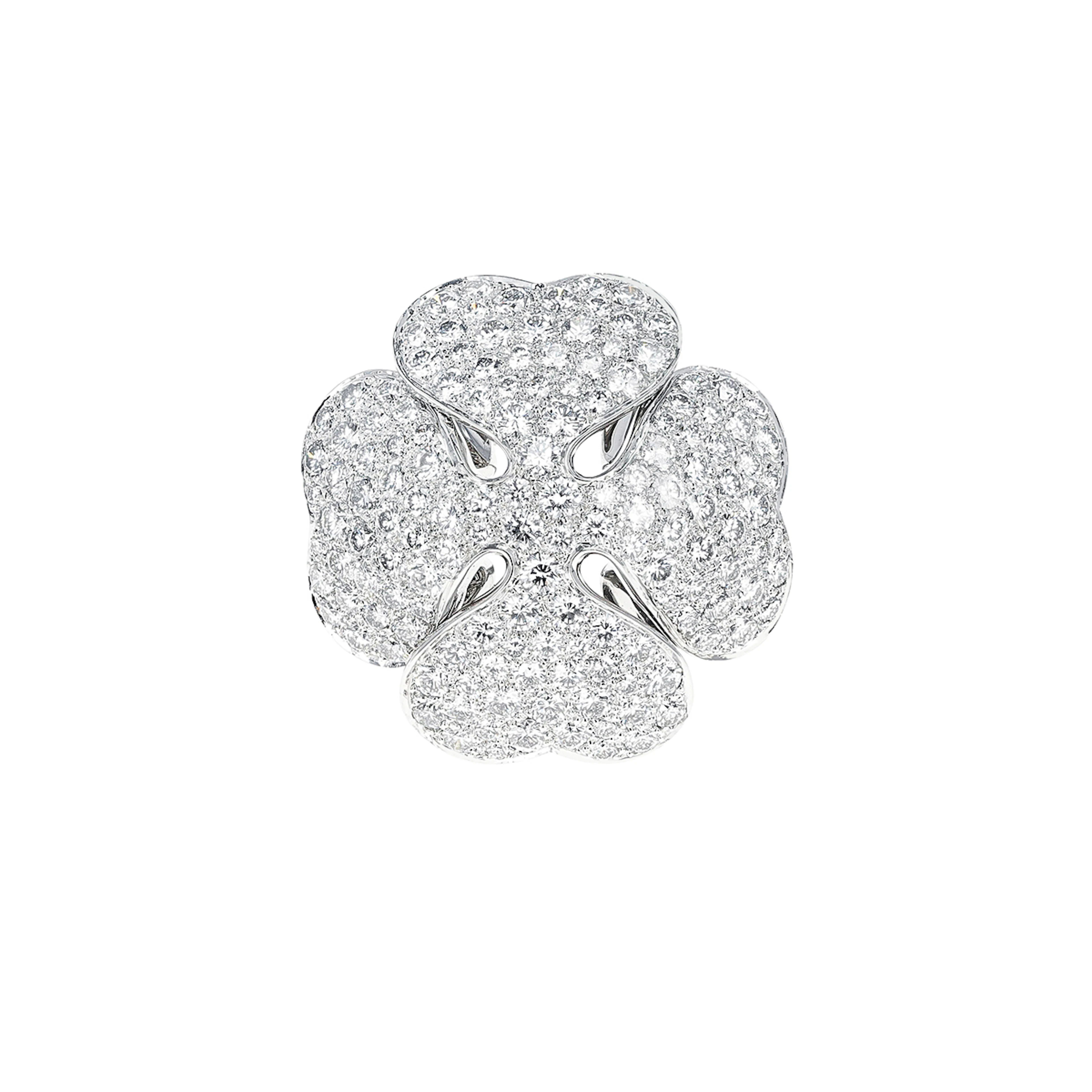 White Gold and Diamond Anniversary Edition Clover Ring