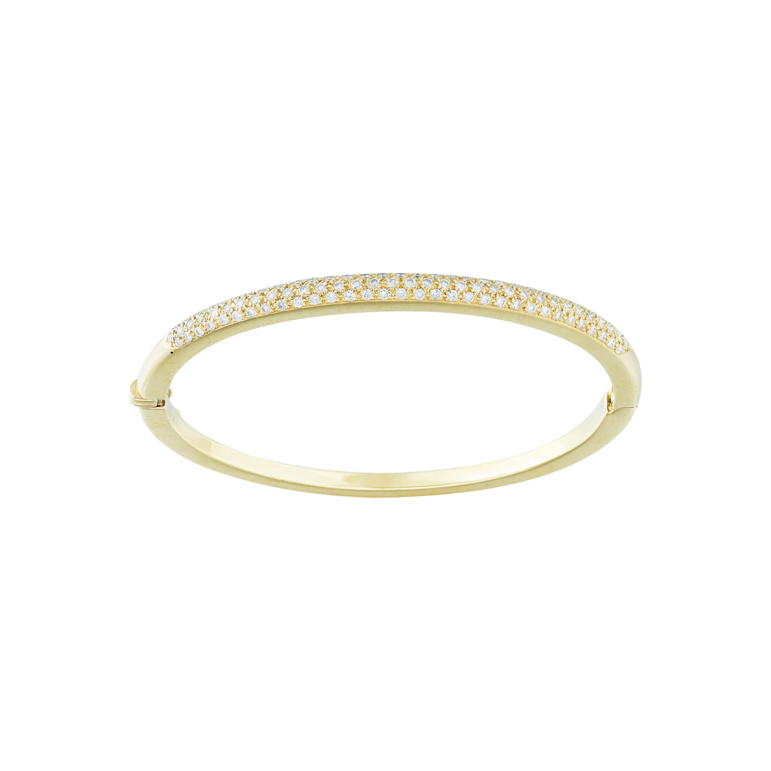 Bracelet jonc or et diamants | Gold and diamond bangle bracelet