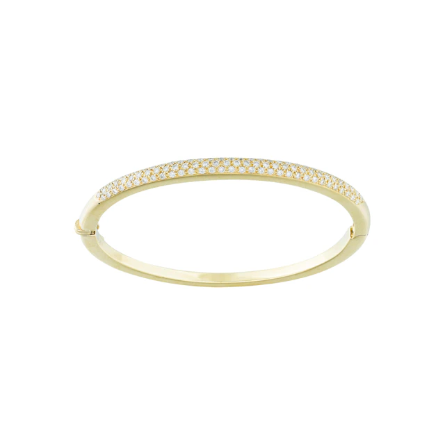 Bracelet jonc or et diamants | Gold and diamond bangle bracelet