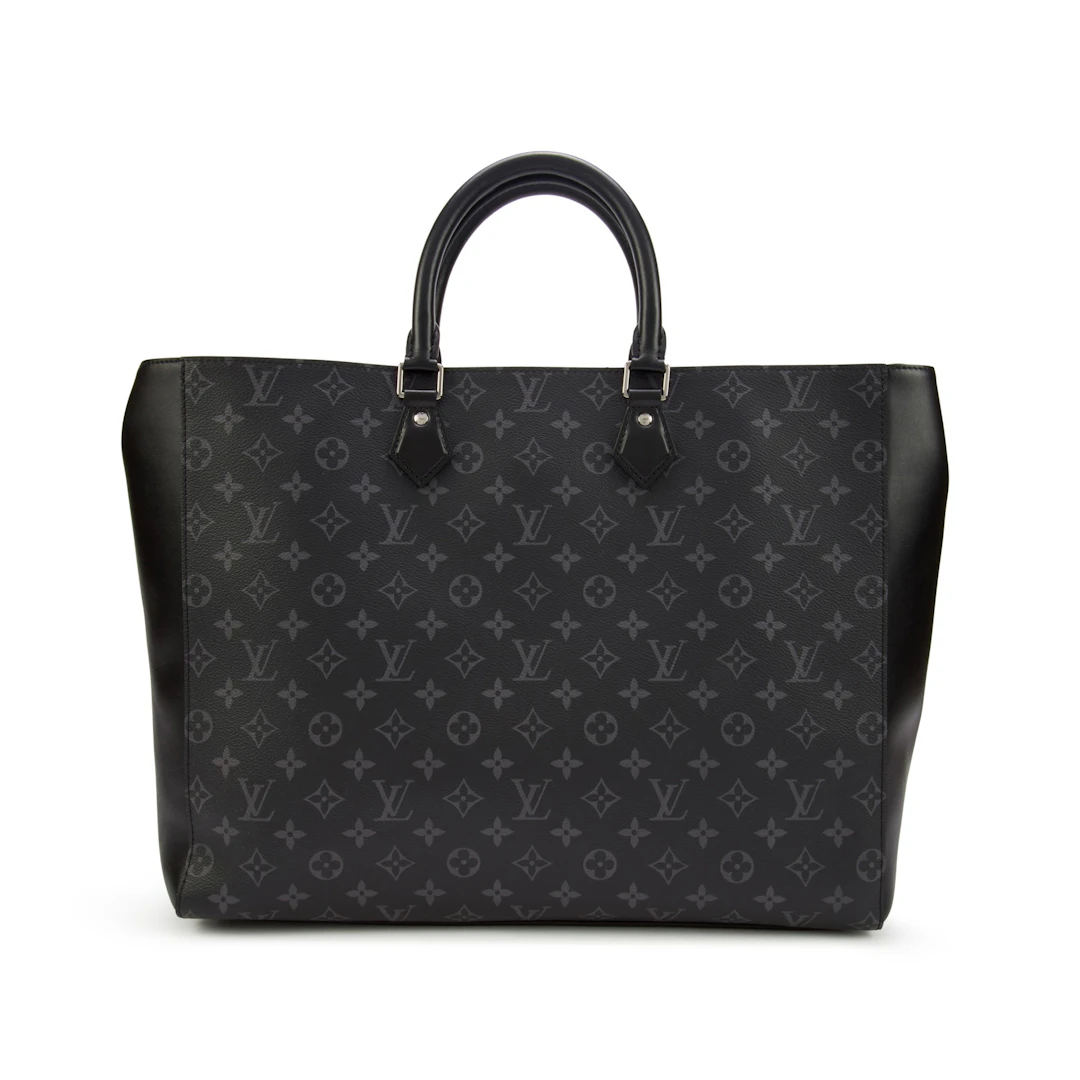 Black Monogram Eclipse Coated Canvas Grand Sac Silver Hardware, 2021