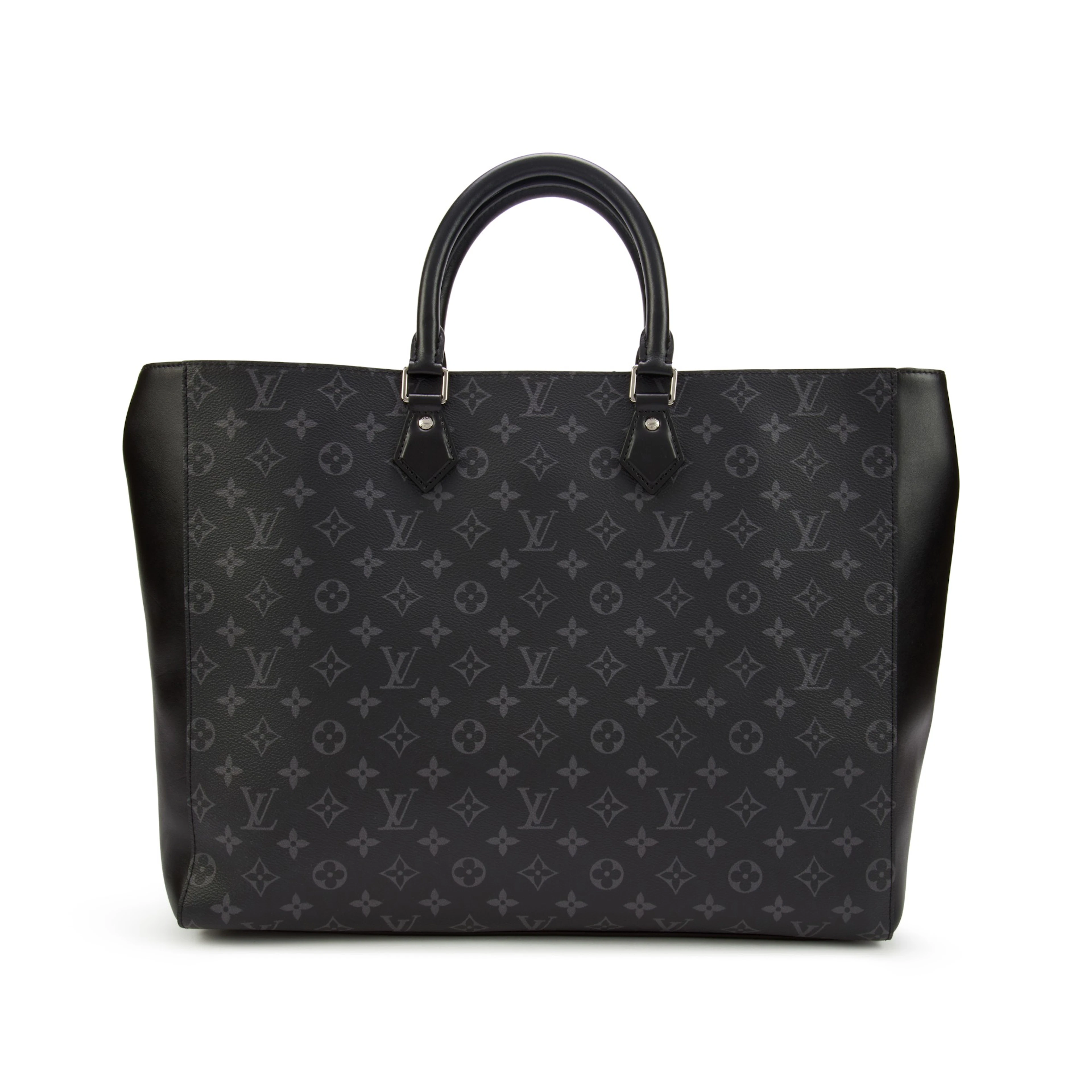 Black Monogram Eclipse Coated Canvas Grand Sac Silver Hardware, 2021