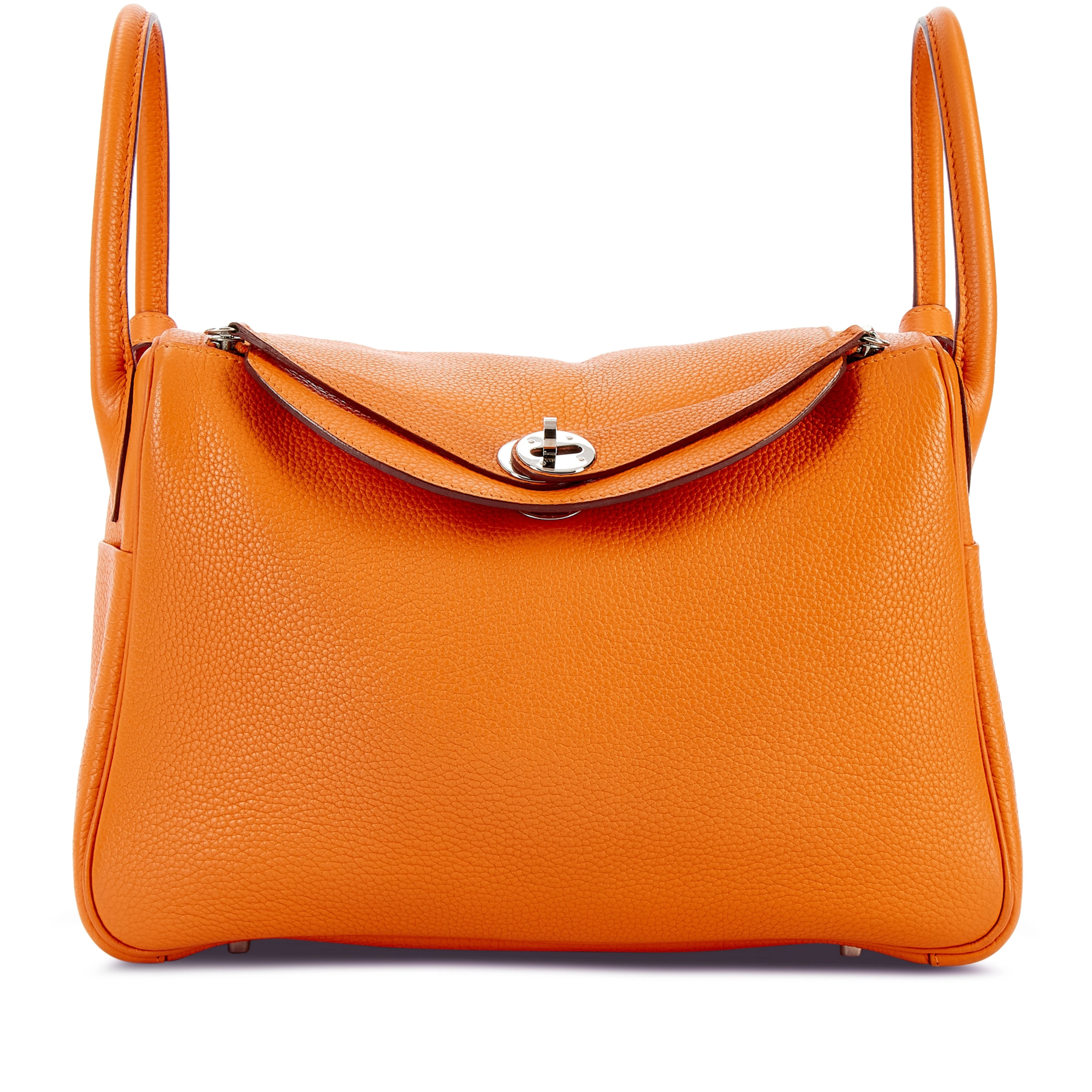 Orange H Clemence Lindy 30 Palladium Hardware, 2008