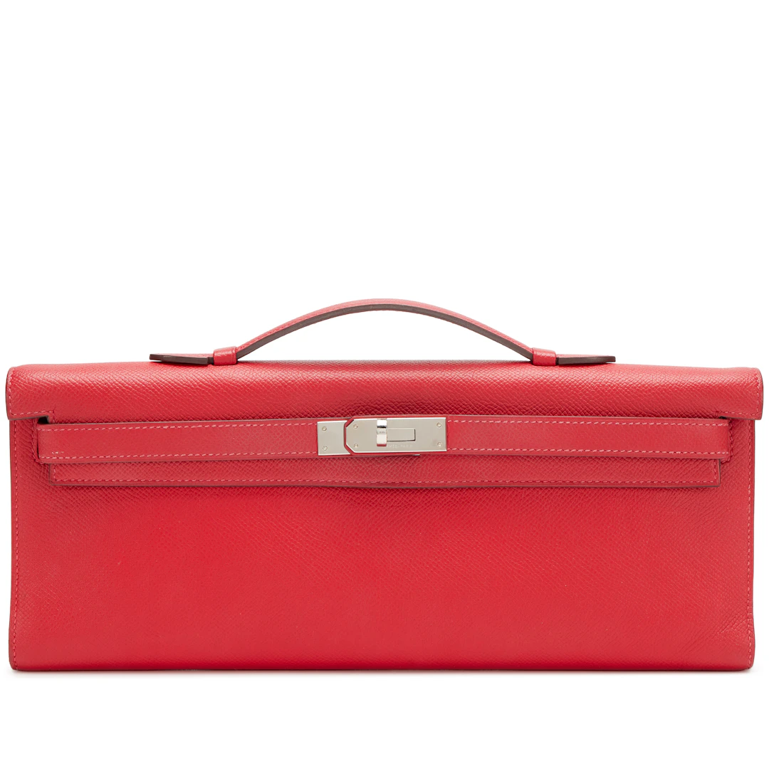 Rouge Casaque Epsom Kelly Cut Pochette Palladium Hardware, 2015