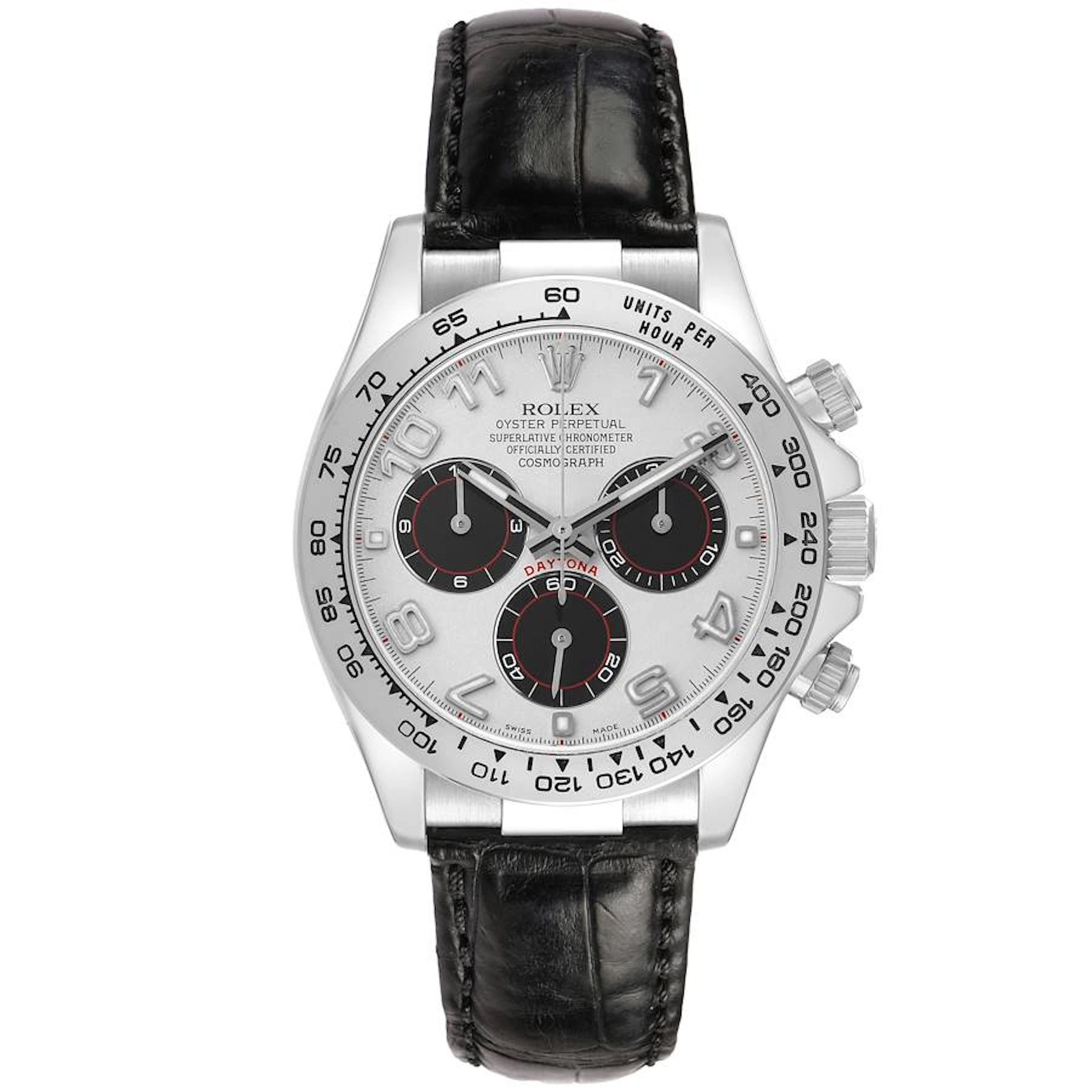 Cosmograph Daytona (Reference 116519). A 40mm white gold automatic