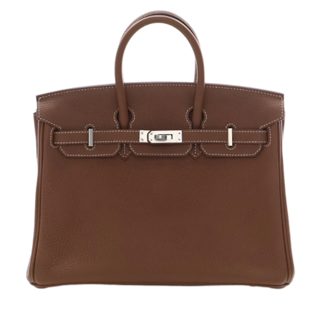 Gold Togo Birkin 25 Palladium Hardware, 2023