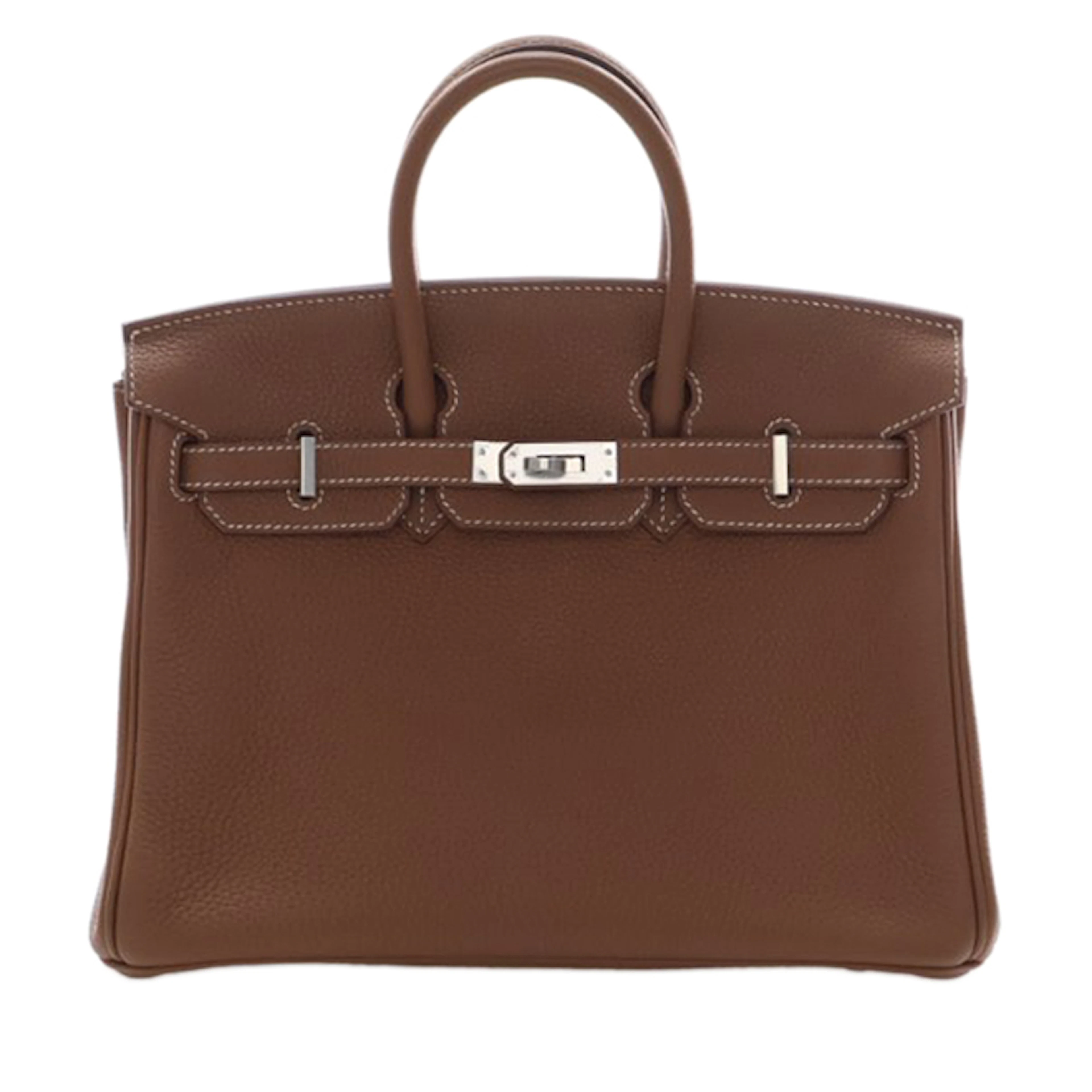 Gold Togo Birkin 25 Palladium Hardware, 2023