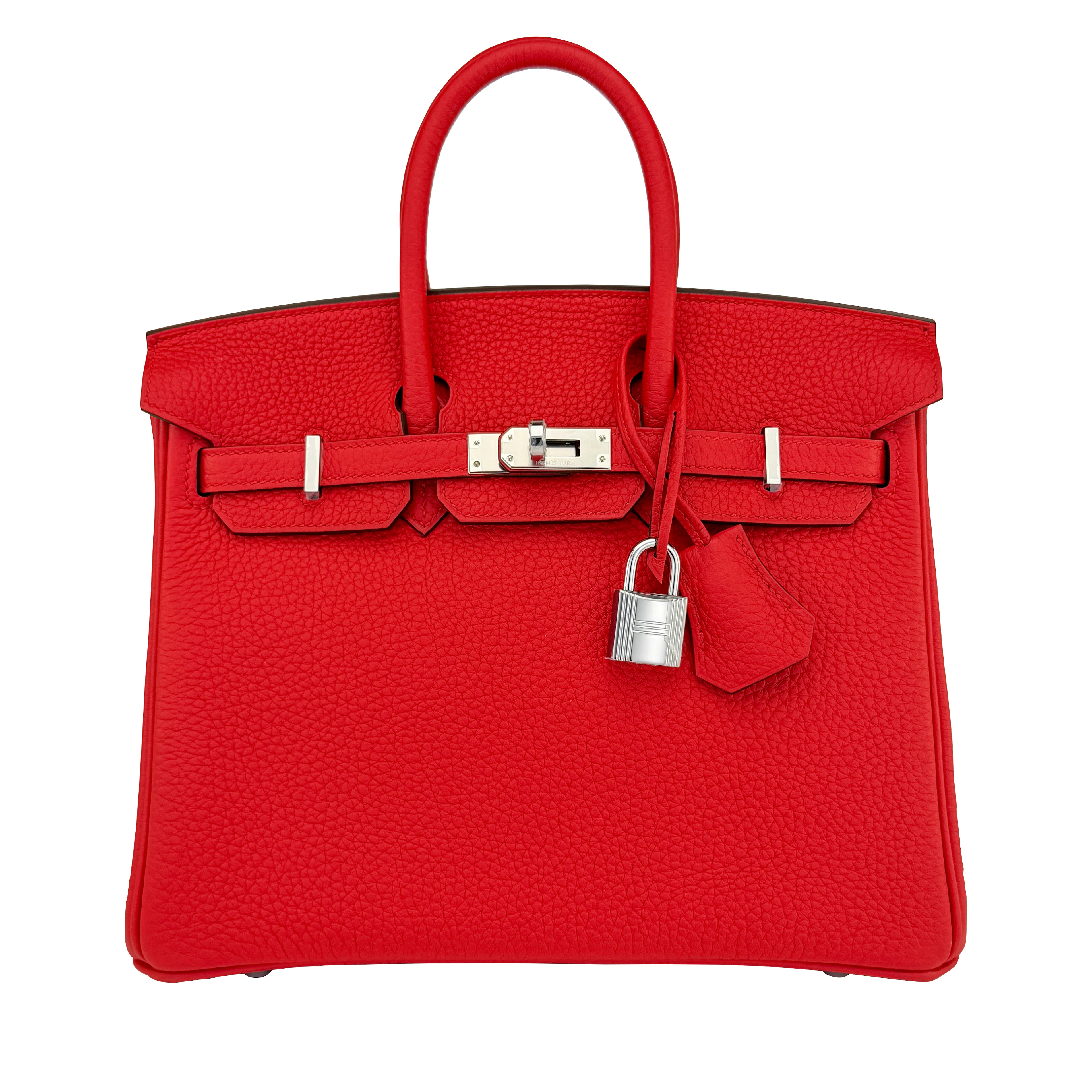 Rouge De Coeur Togo Birkin 25 Palladium Hardware, 2025