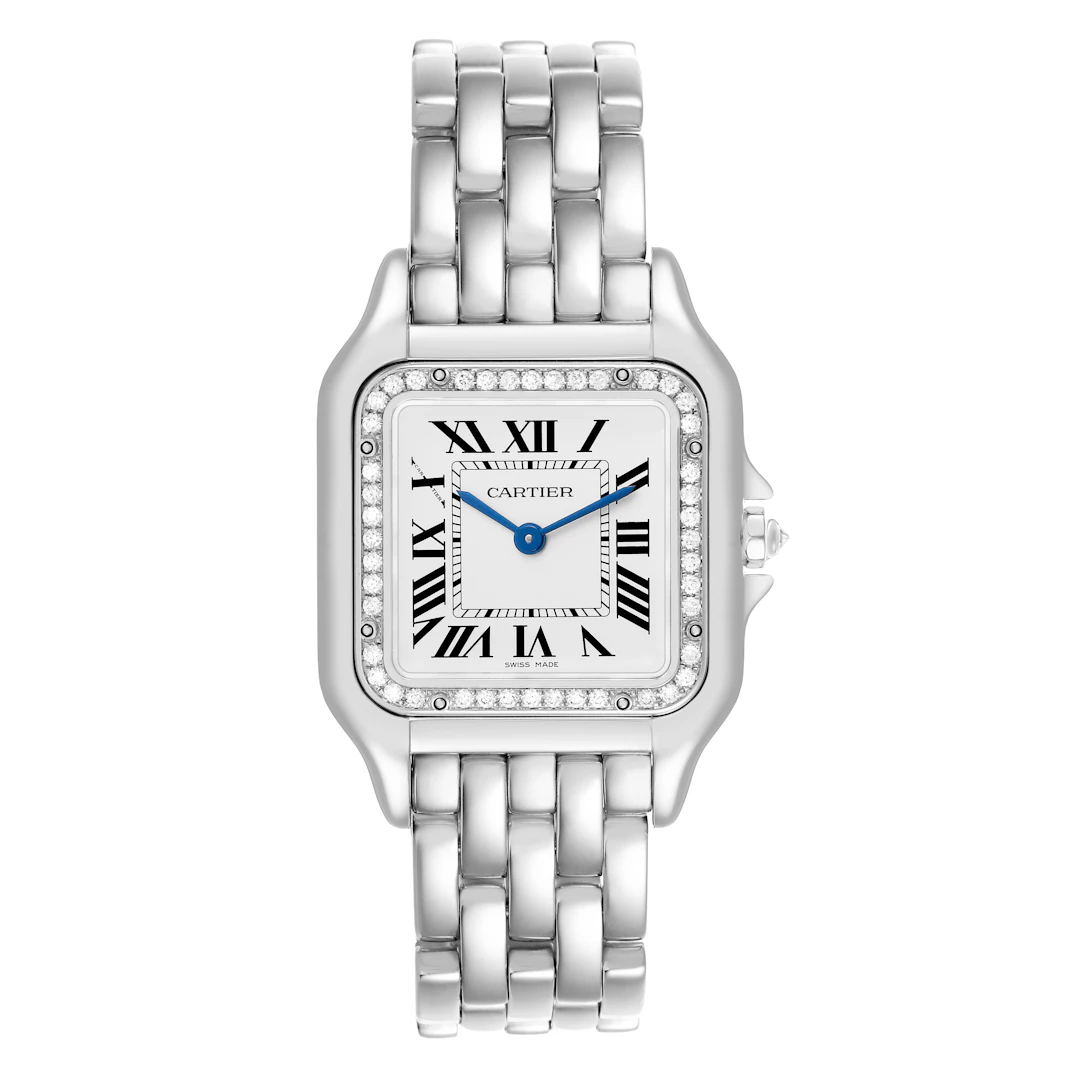Panthere Medium (Reference WJPN007). A 37mm white gold diamond-set