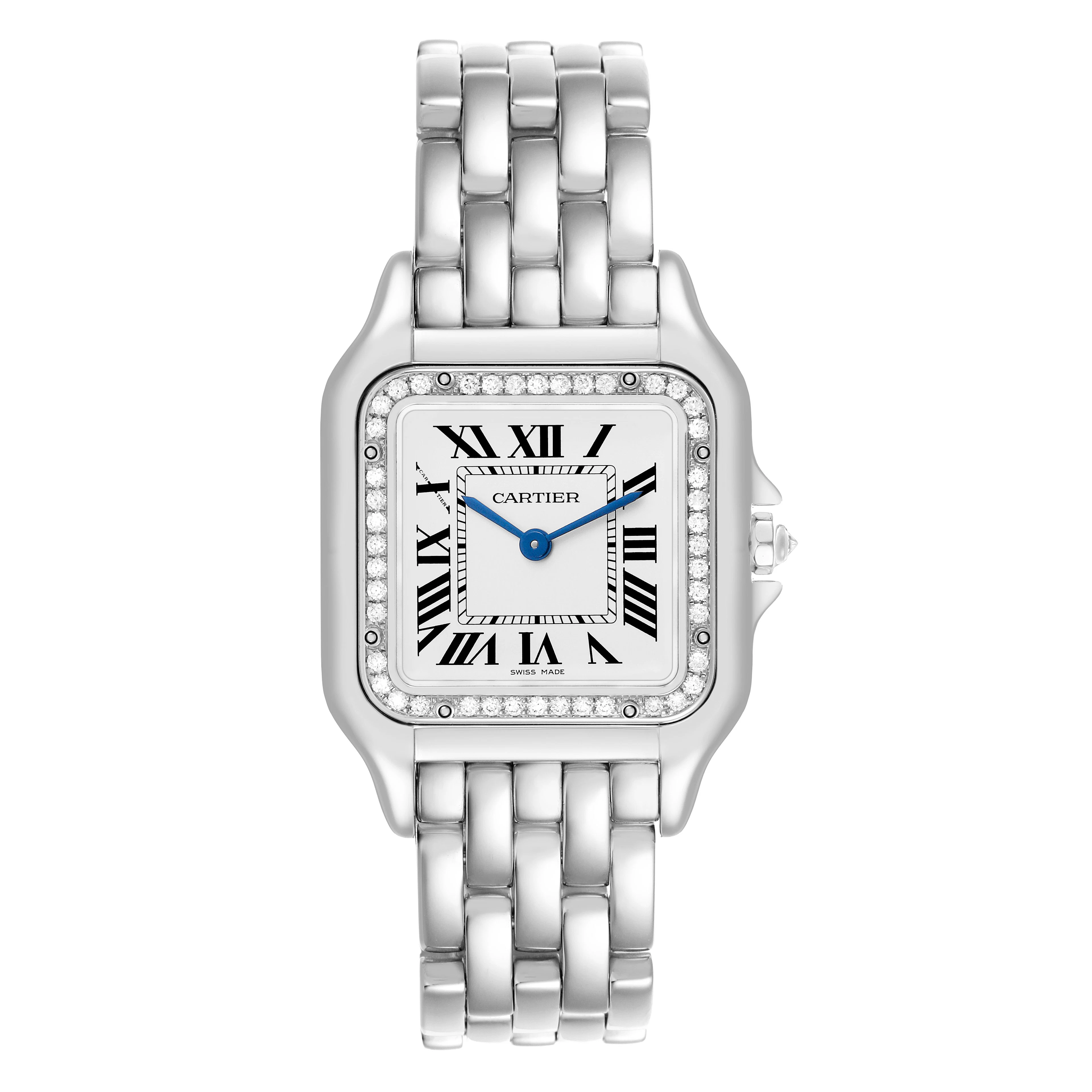 Panthere Medium (Reference WJPN007). A 37mm white gold diamond-set