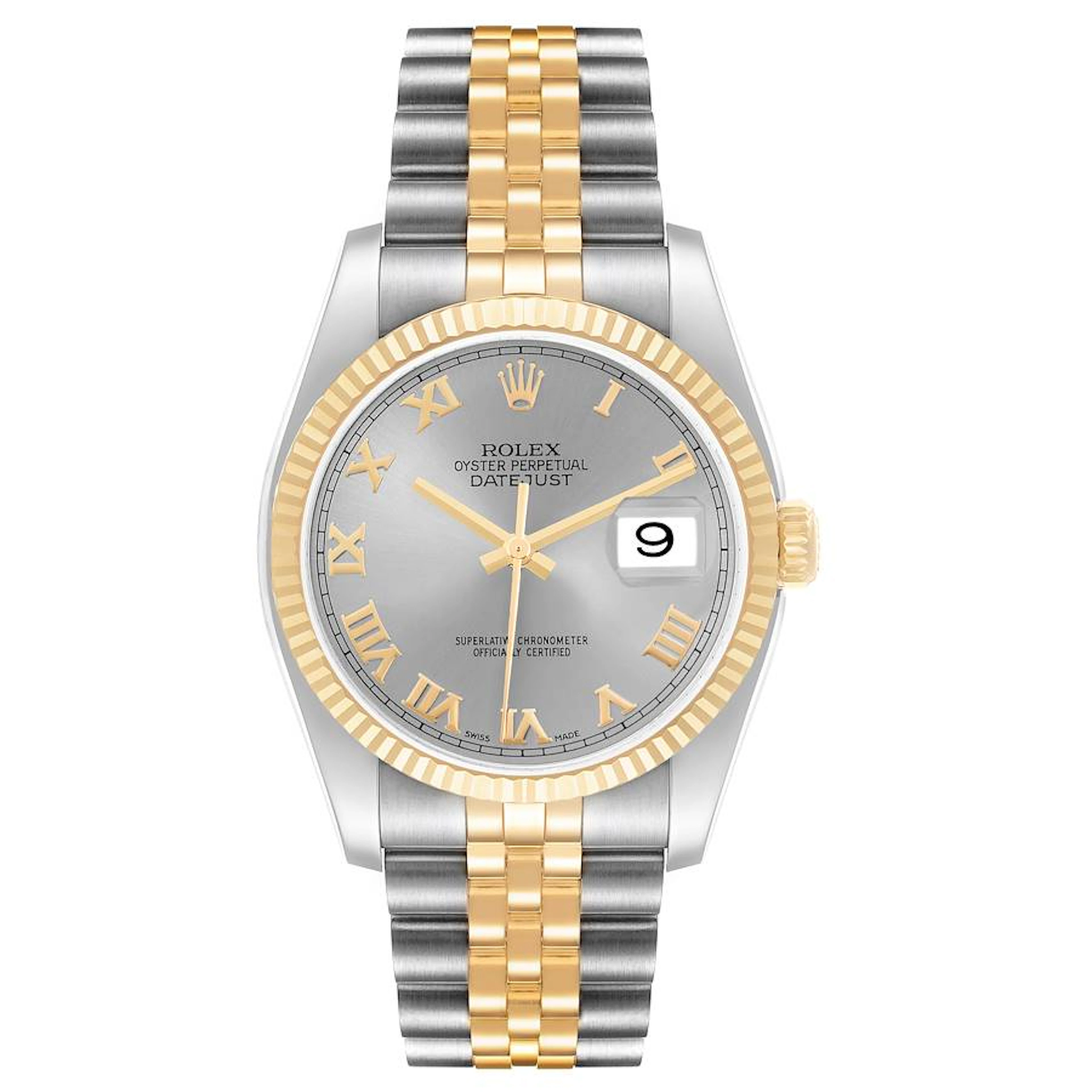 Datejust (Reference 116233). A 36mm stainless steel yellow gold automatic