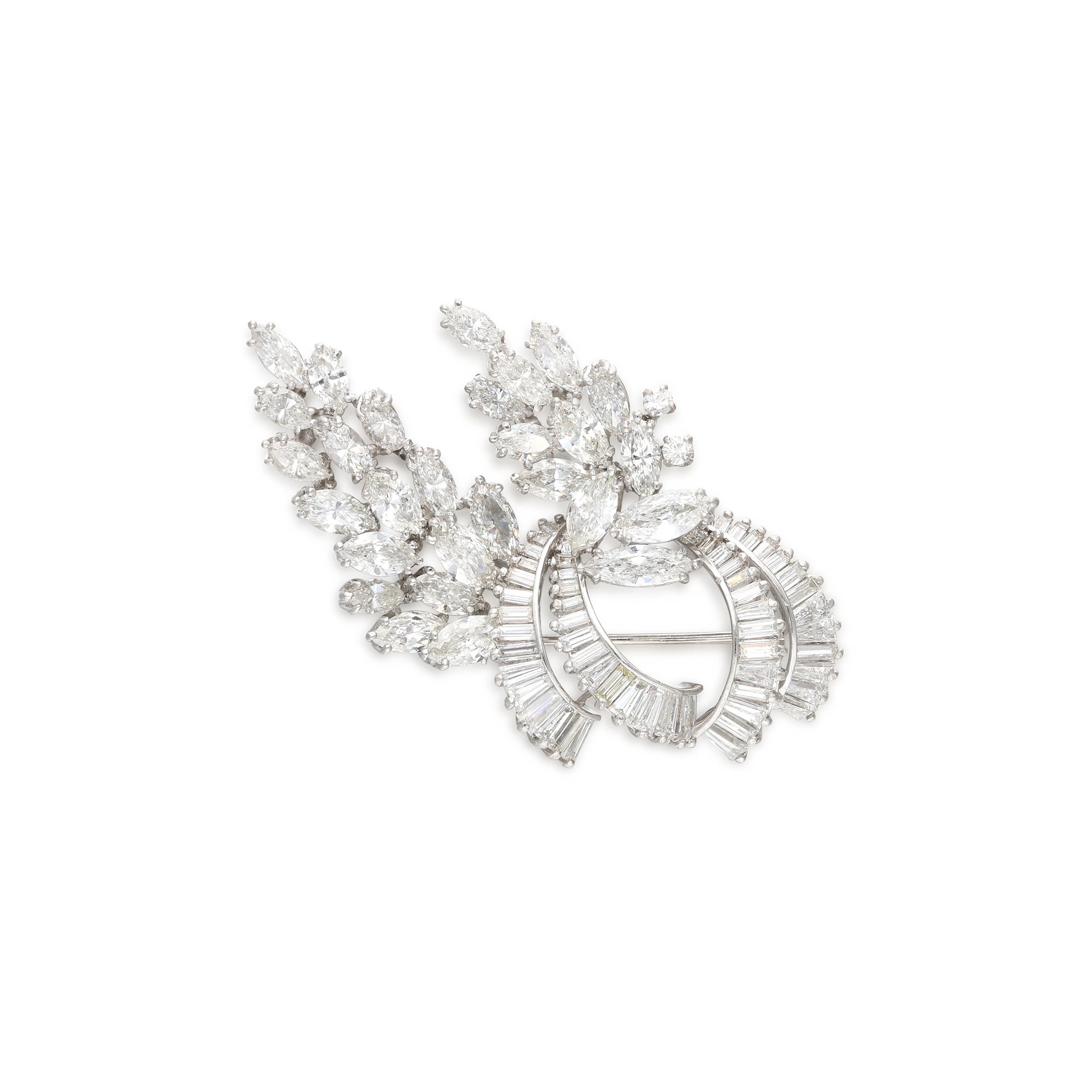 Platinum and Diamond Brooch