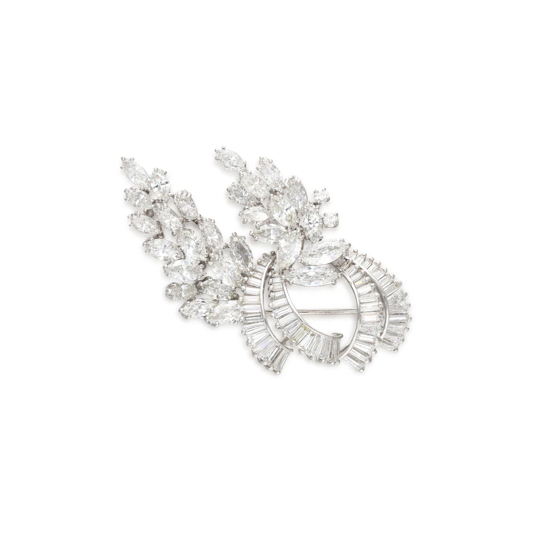 Platinum and Diamond Brooch