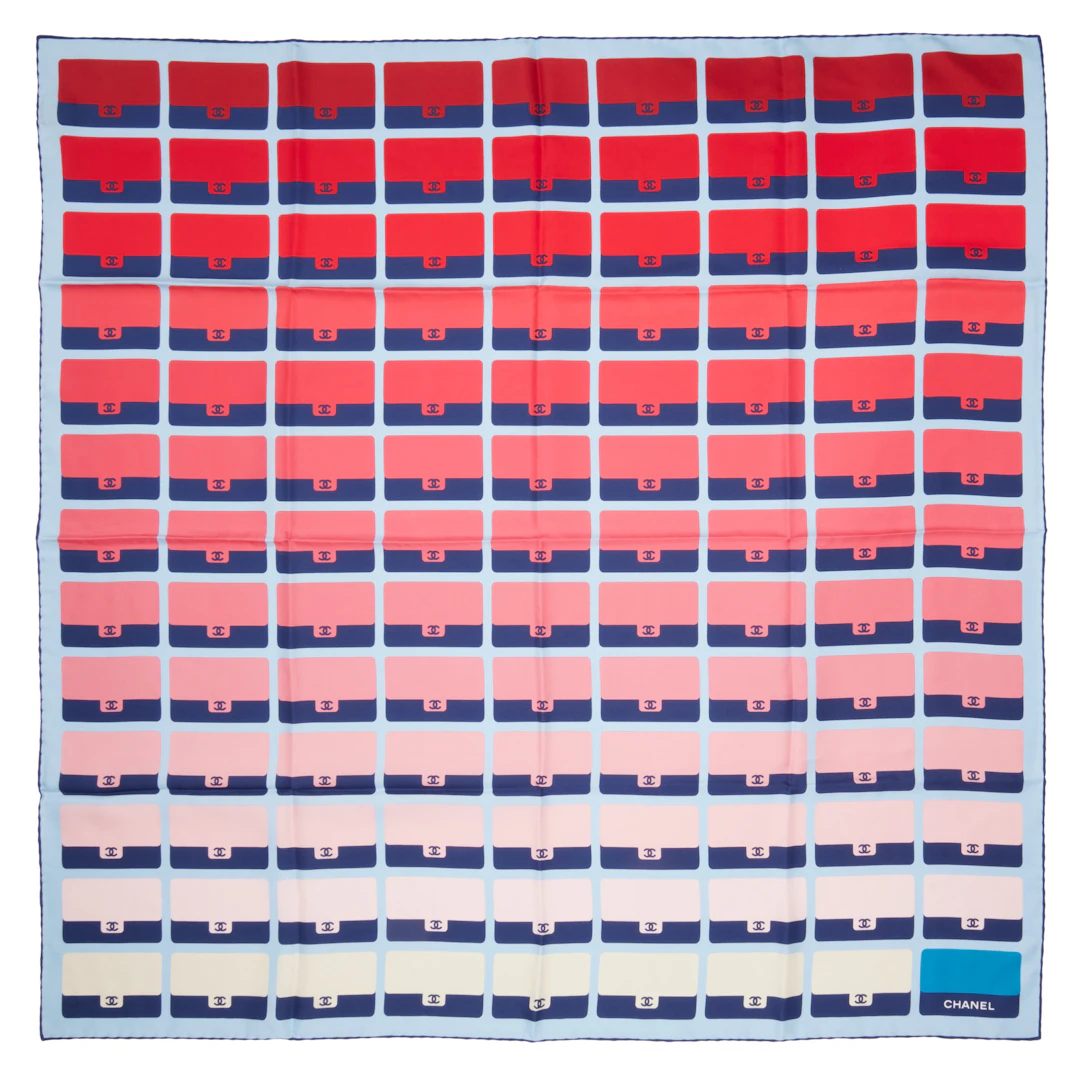 Multicolor Silk CC Ombré Scarf 90, 2021