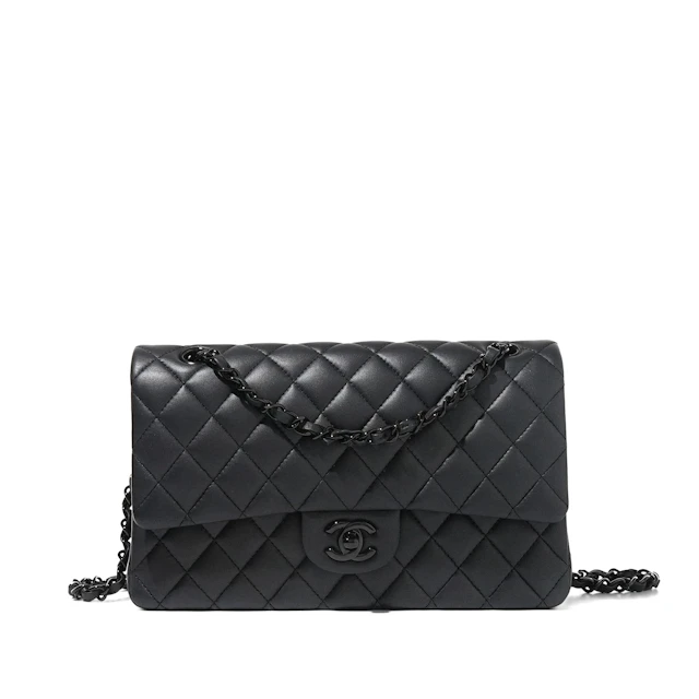 So Black Quilted Lambskin Classic Timeless Double Flap Black Hardware, 2023