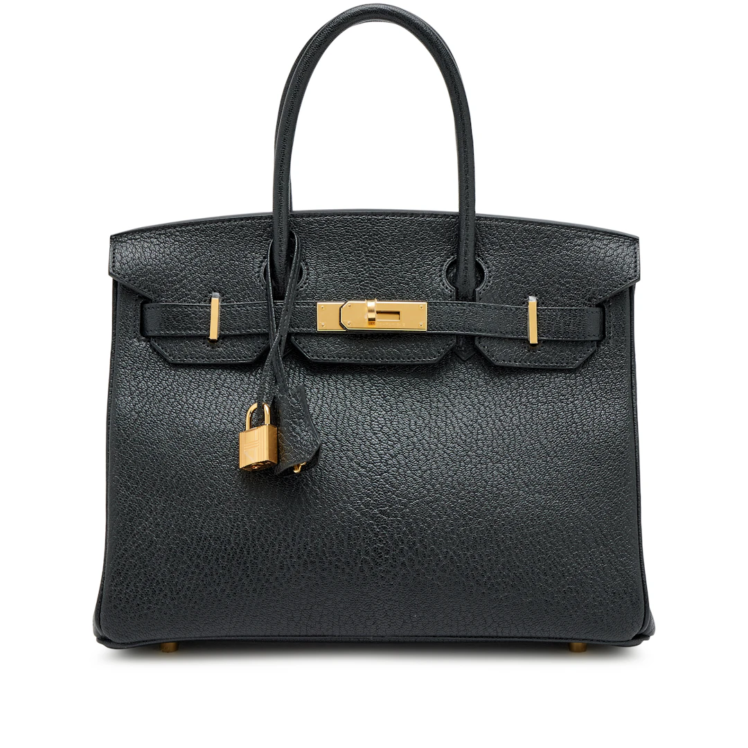 Black Chèvre Mysore Birkin 30 Gold Hardware, 2021