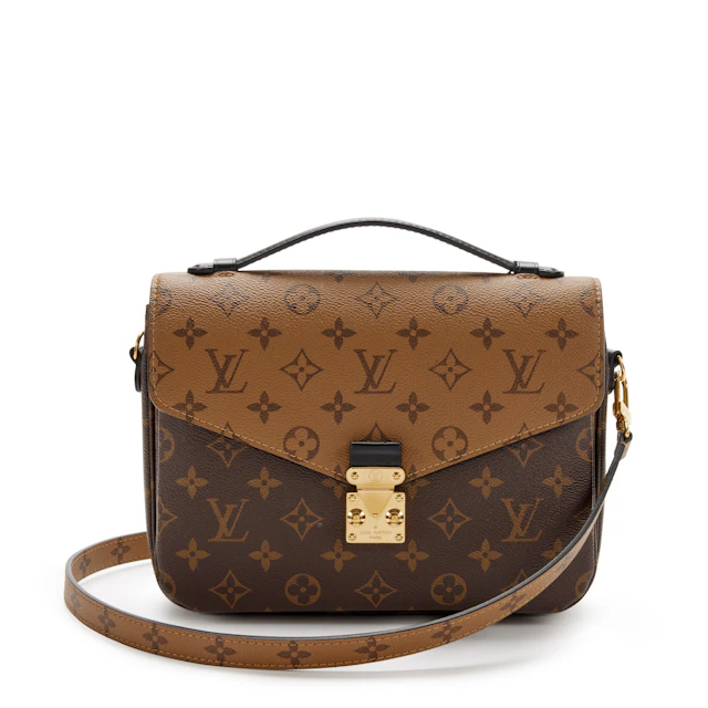 Brown Monogram Reverse Coated Canvas Pochette Métis Gold Hardware, 2020