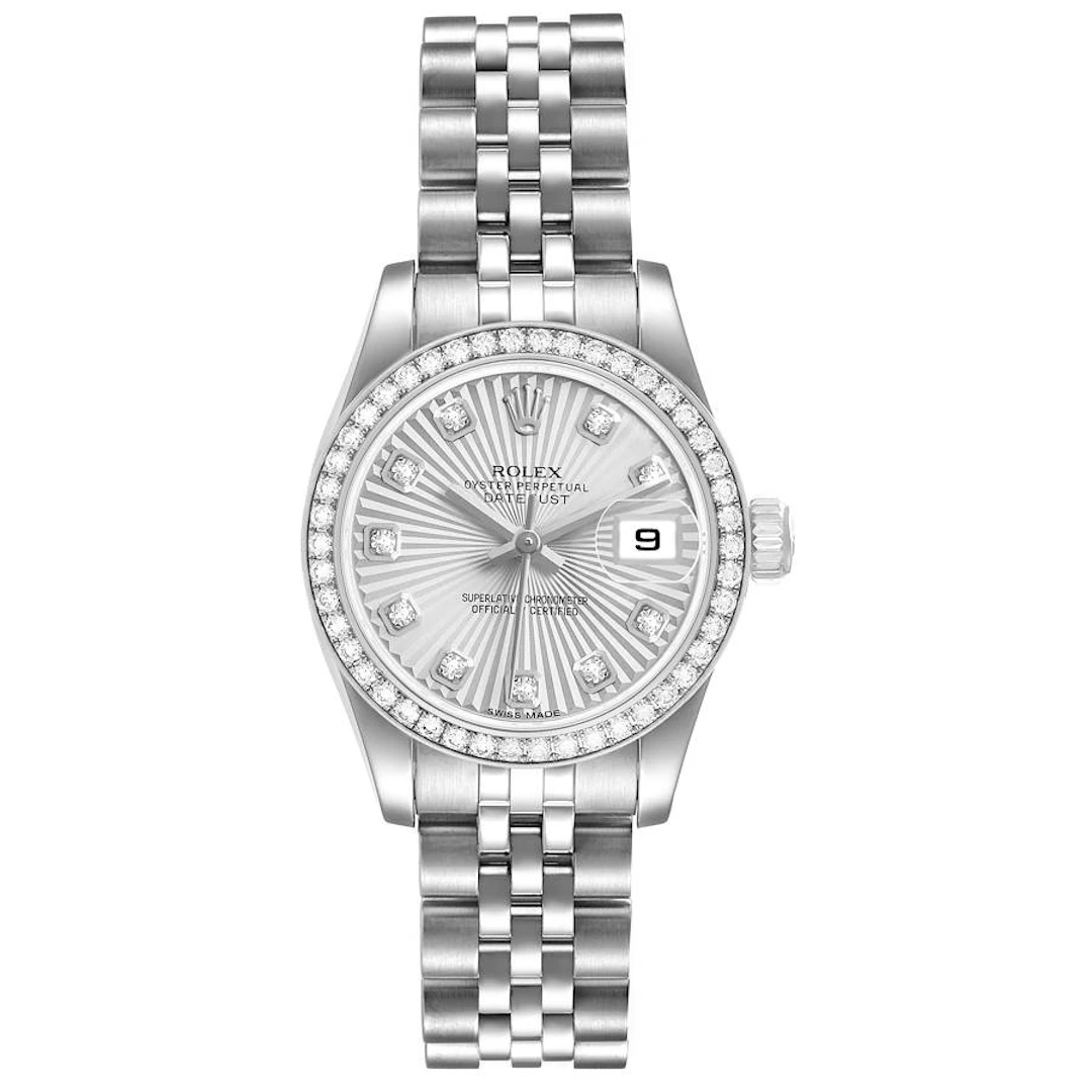 Datejust (Reference 179384). A 26mm stainless steel white gold diamond-set