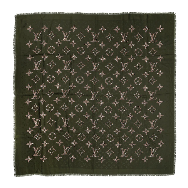 Green and Giant Jungle Monogram Wool and Silk Shawl, 2020