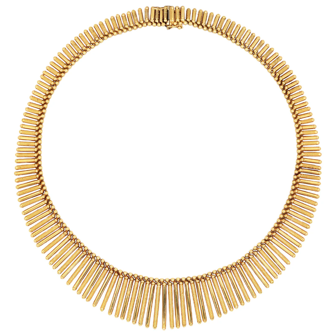 Vintage Gold Fringe Necklace