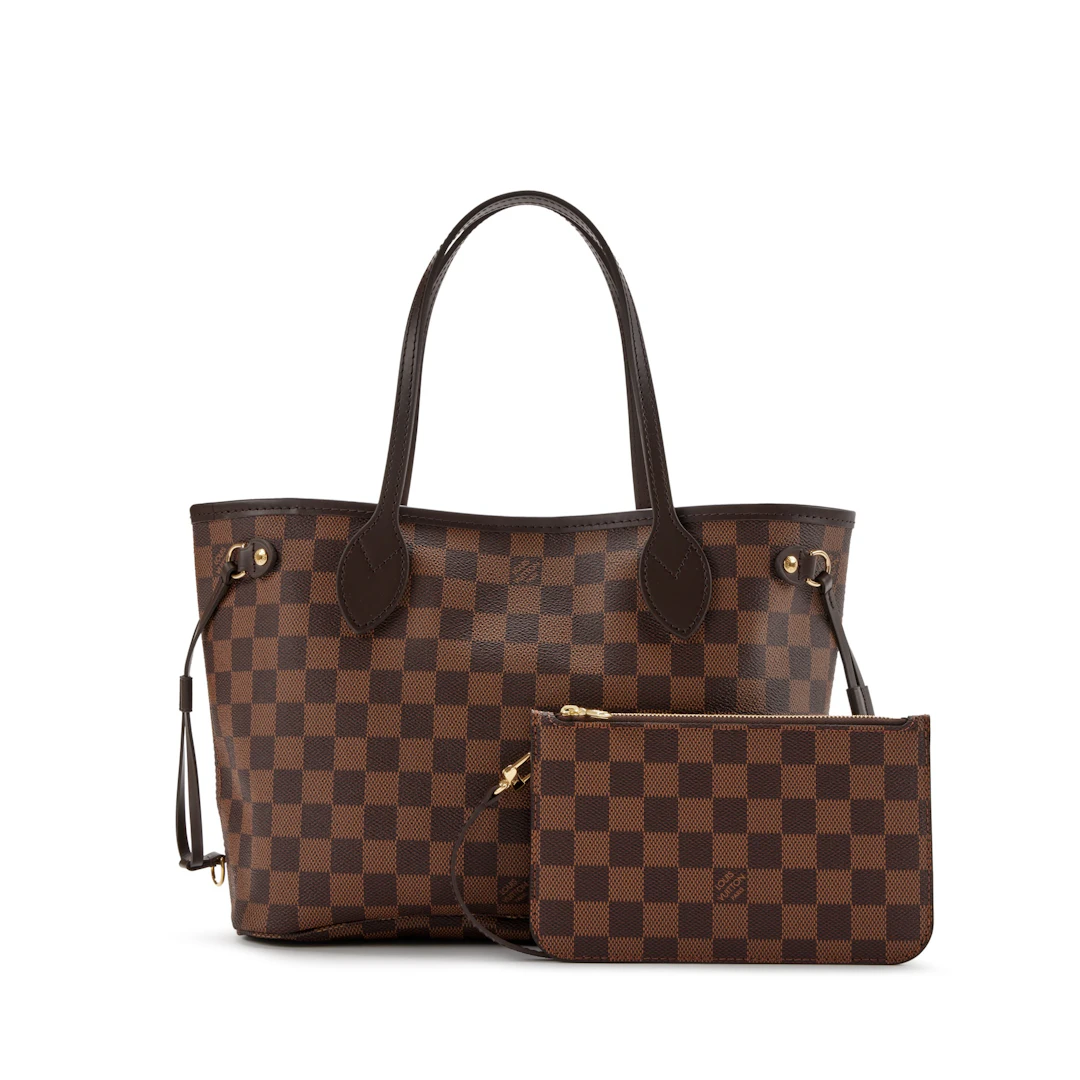 Brown Damier Ebene Coated Canvas Neverfull PM Gold Hardware, 2021
