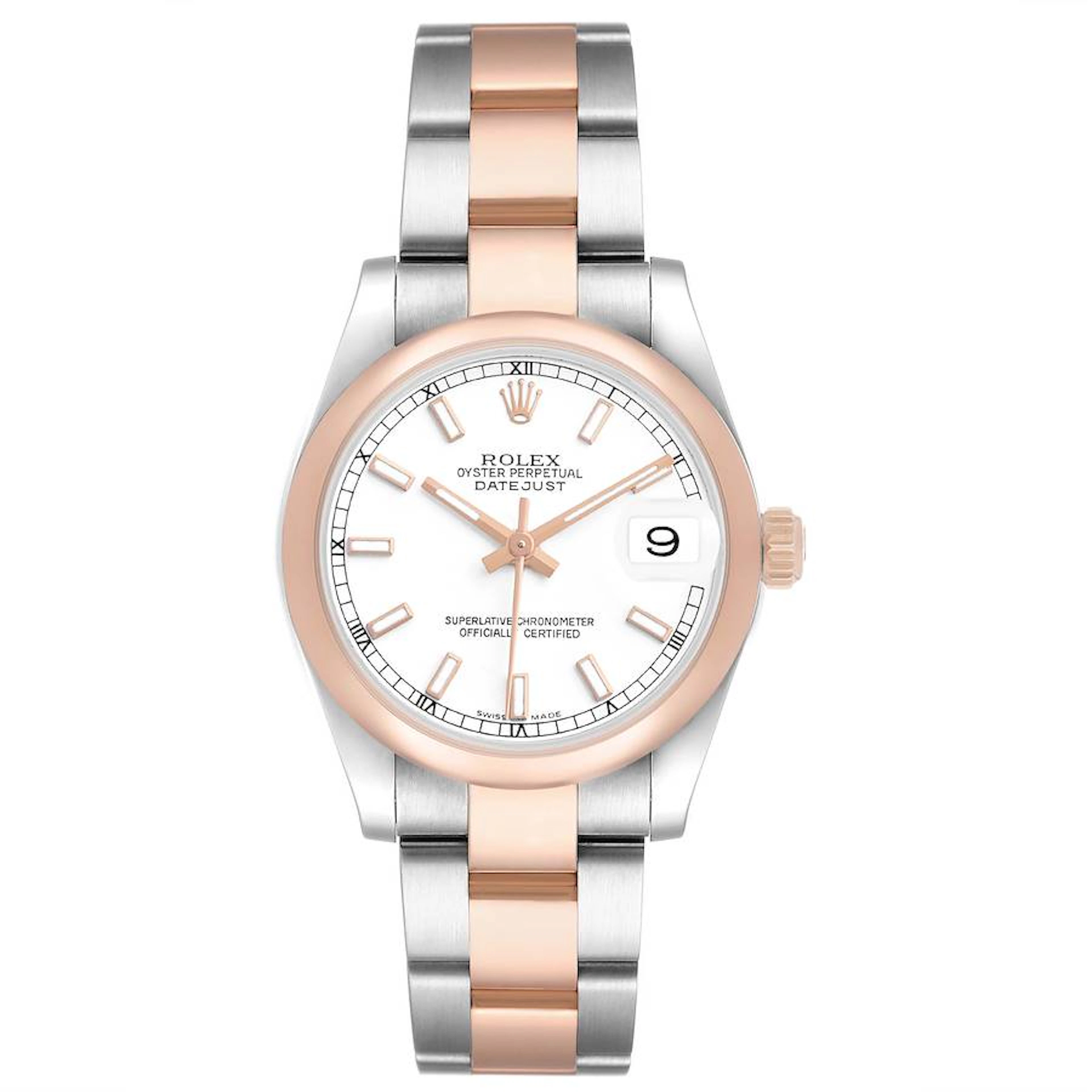 Datejust (Reference 178241). A 31mm rose gold stainless steel automatic