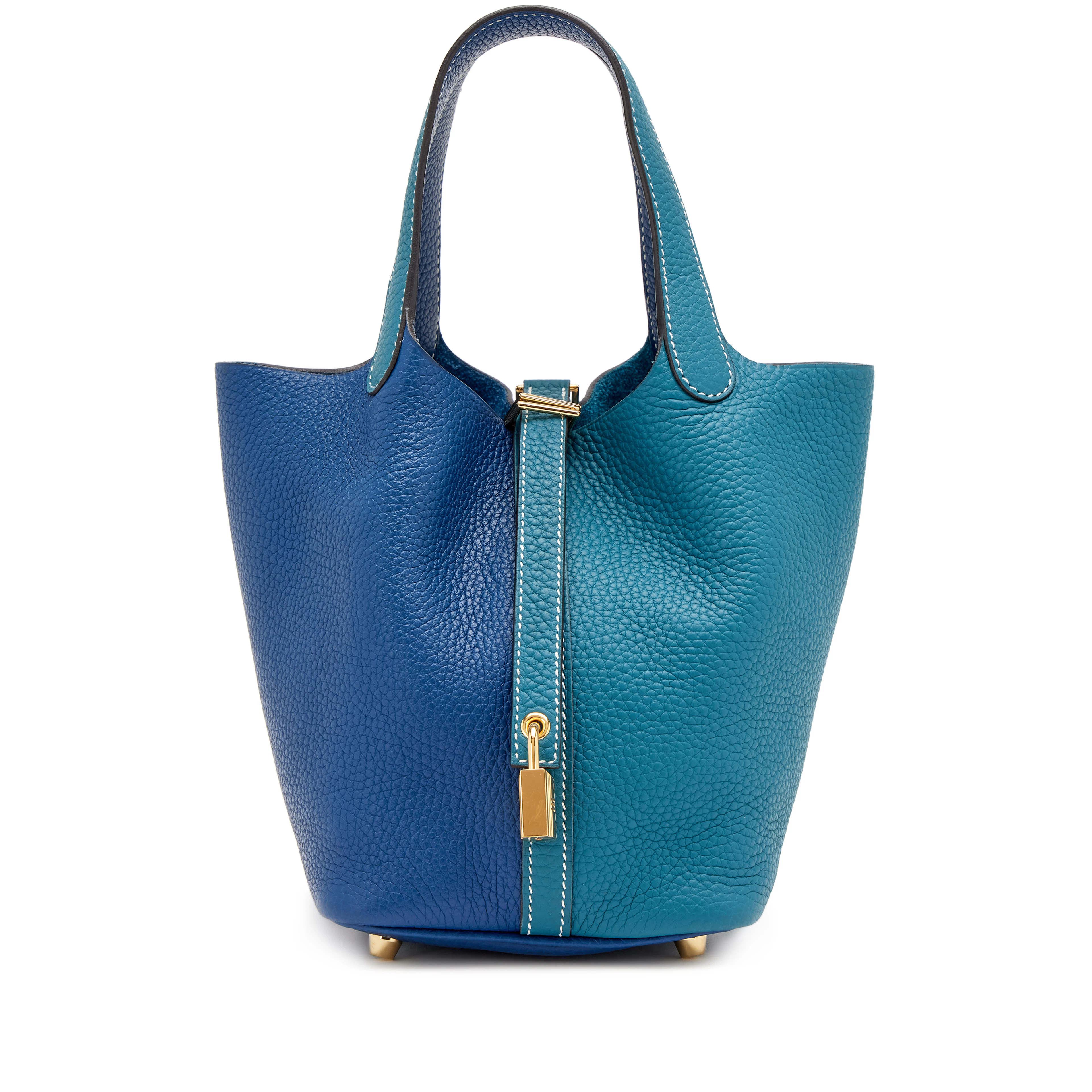 Deep Bleu Vert Bosphore Bicolor Taurillon Clemence Casaque Picotin