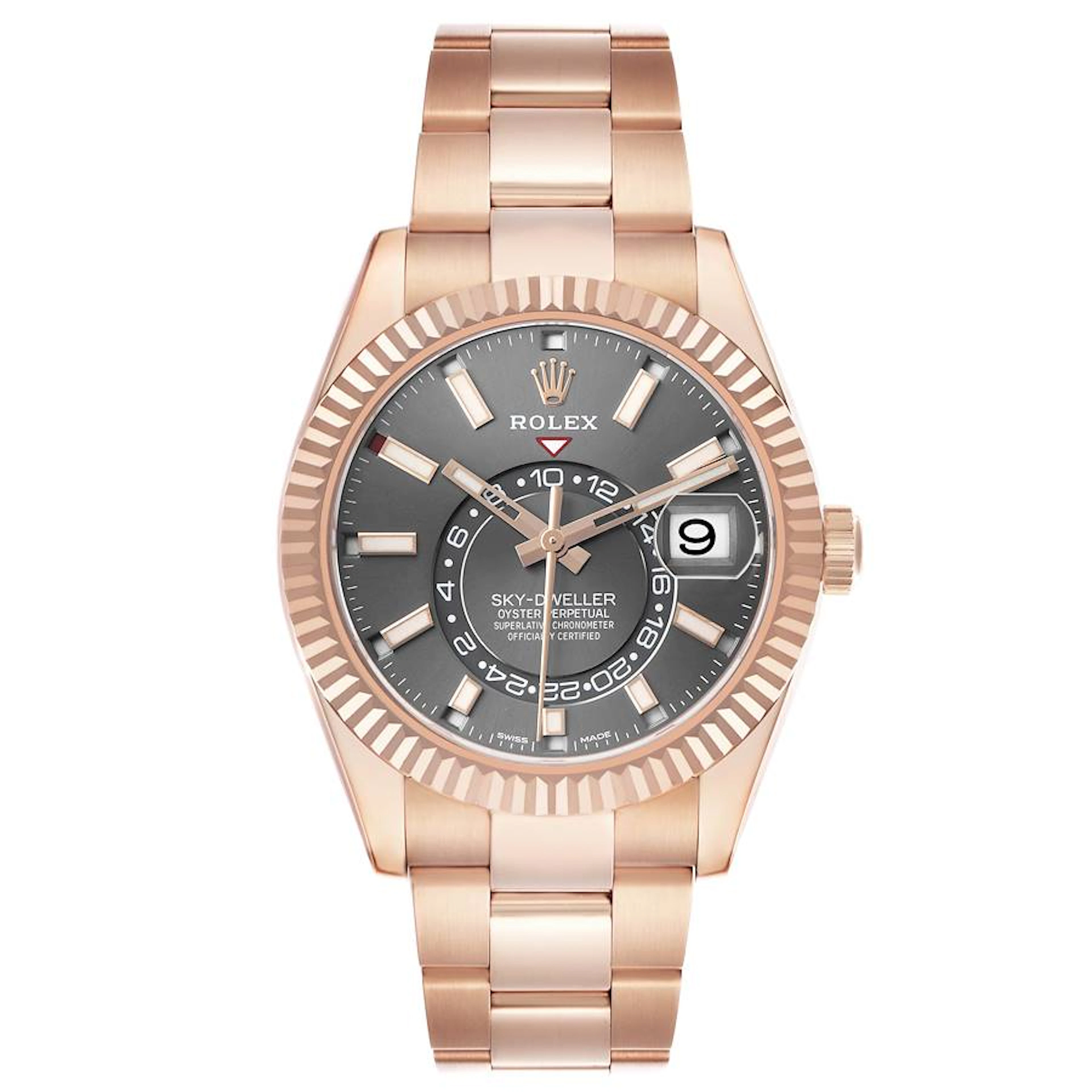 Sky-Dweller (Reference 326935). A 42mm rose gold automatic wristwatch
