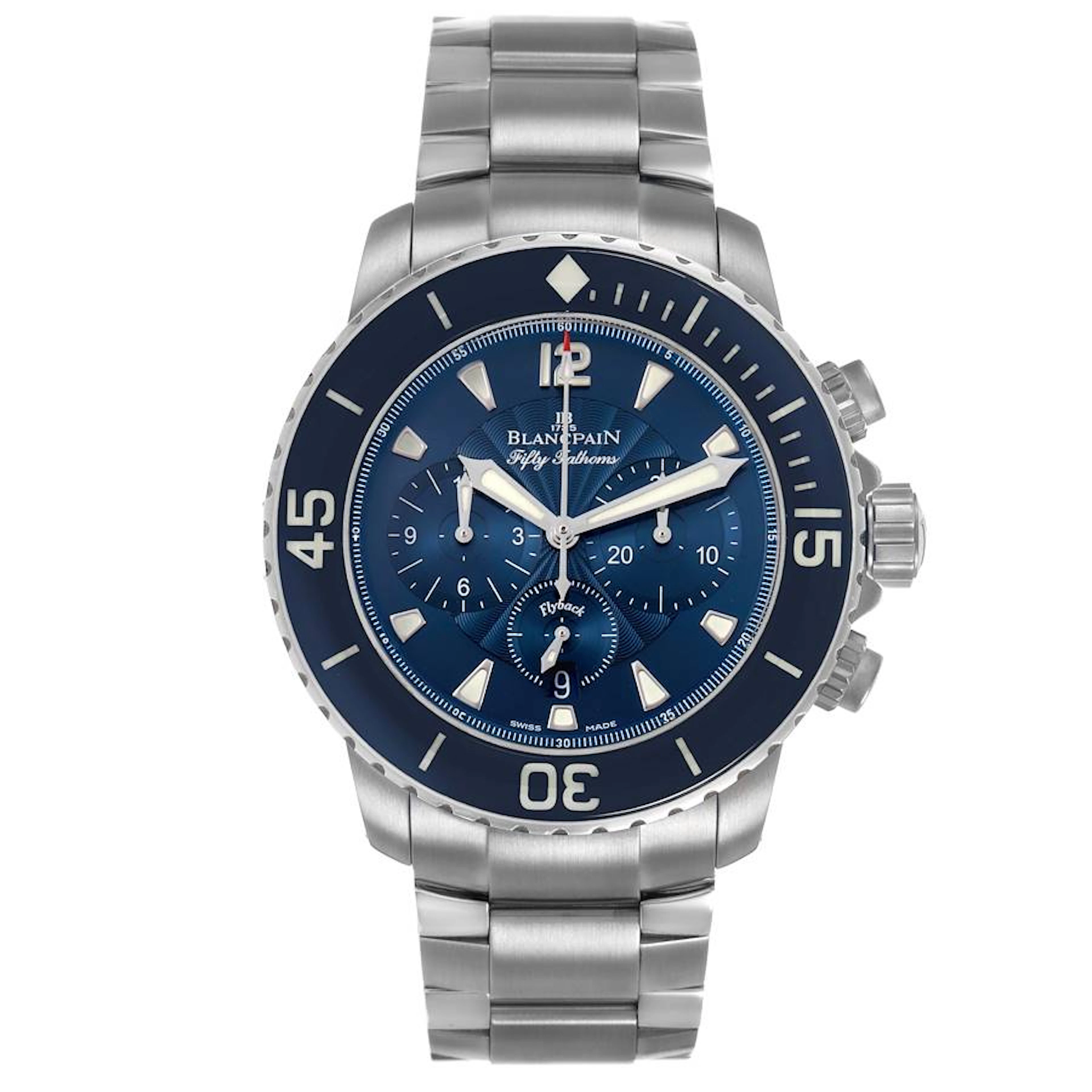Fifty Fathoms (Reference 5085FB-1140-71B). A 45mm stainless steel