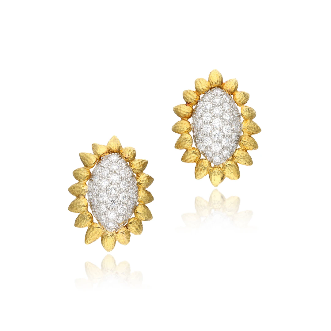 Gold, Platinum and Diamond Earclips