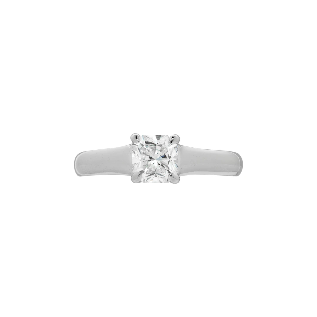 Platinum and 0.59ct Lucida Cut Diamond Ring