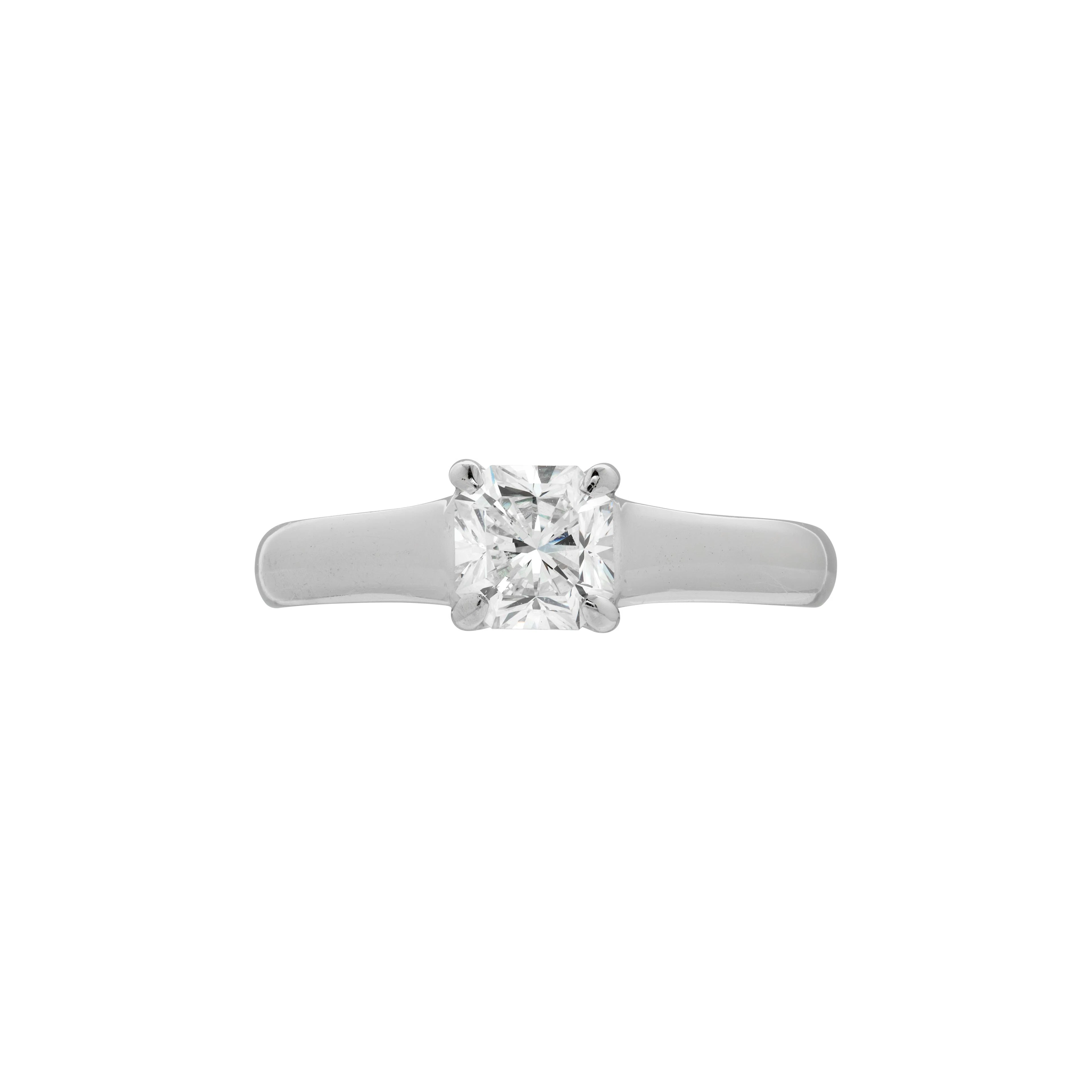 Platinum and 0.59ct Lucida Cut Diamond Ring