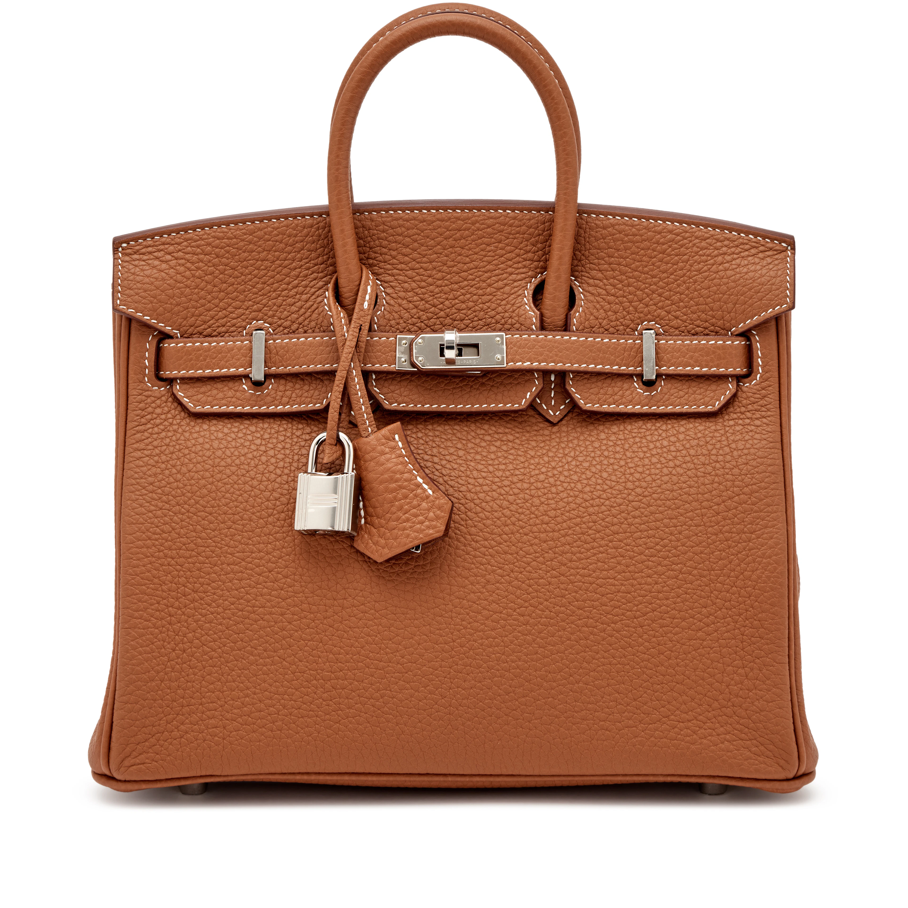 Gold Togo Birkin 25 Palladium Hardware