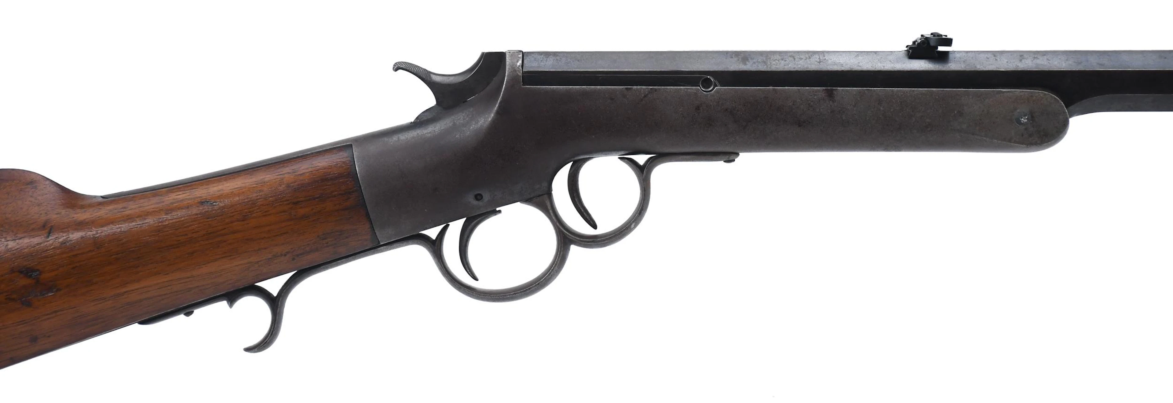ANTIQUE FRANK WESSON TWO-TRIGGER SINGLE SHOT RIFLE.