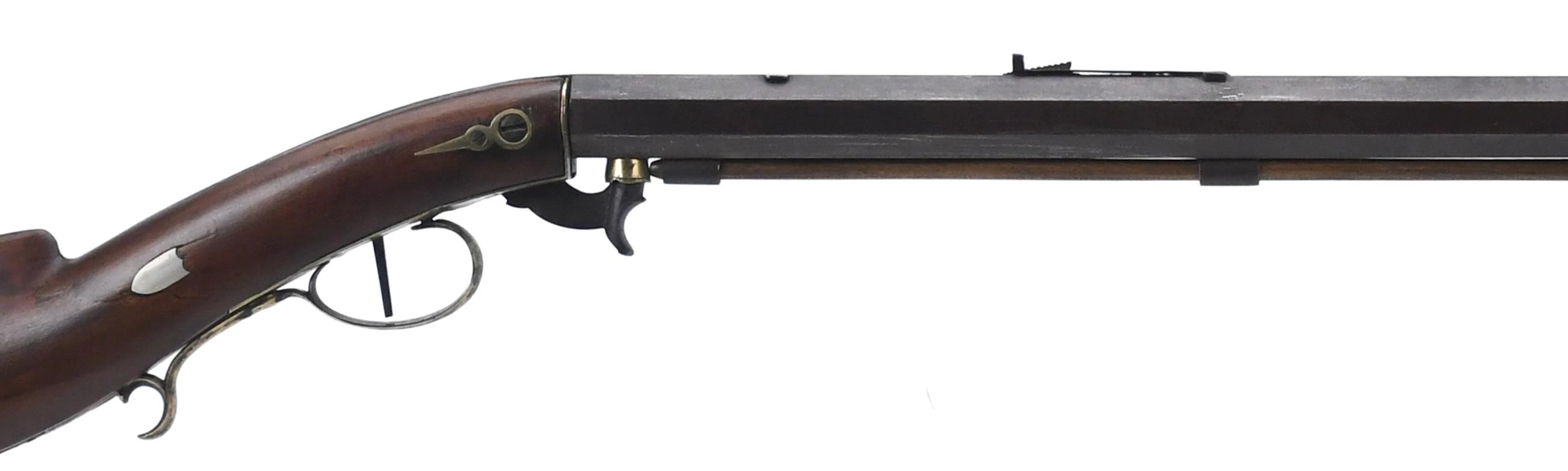 D.H. HILLIARD UNDERHAMMER PERCUSSION RIFLE.