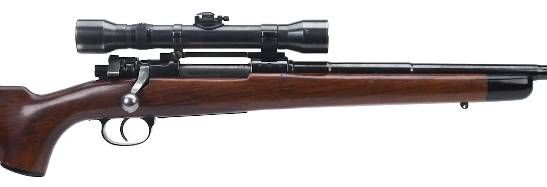 MAUSER MODEL 98 SPORTERIZED RIFLE WITH SCOPE.