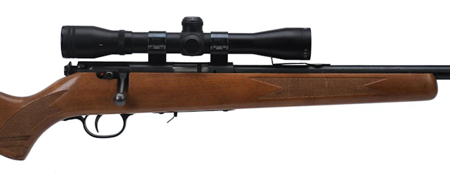 SAVAGE MODEL 93 .22 WMR RIFLE WITH SCOPE.