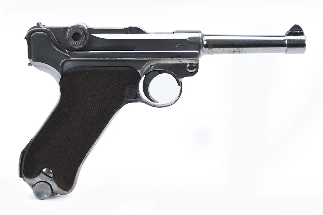 MAUSER S/42 LUGER P.08 9MM NICKEL SEMI-AUTO PISTOL.